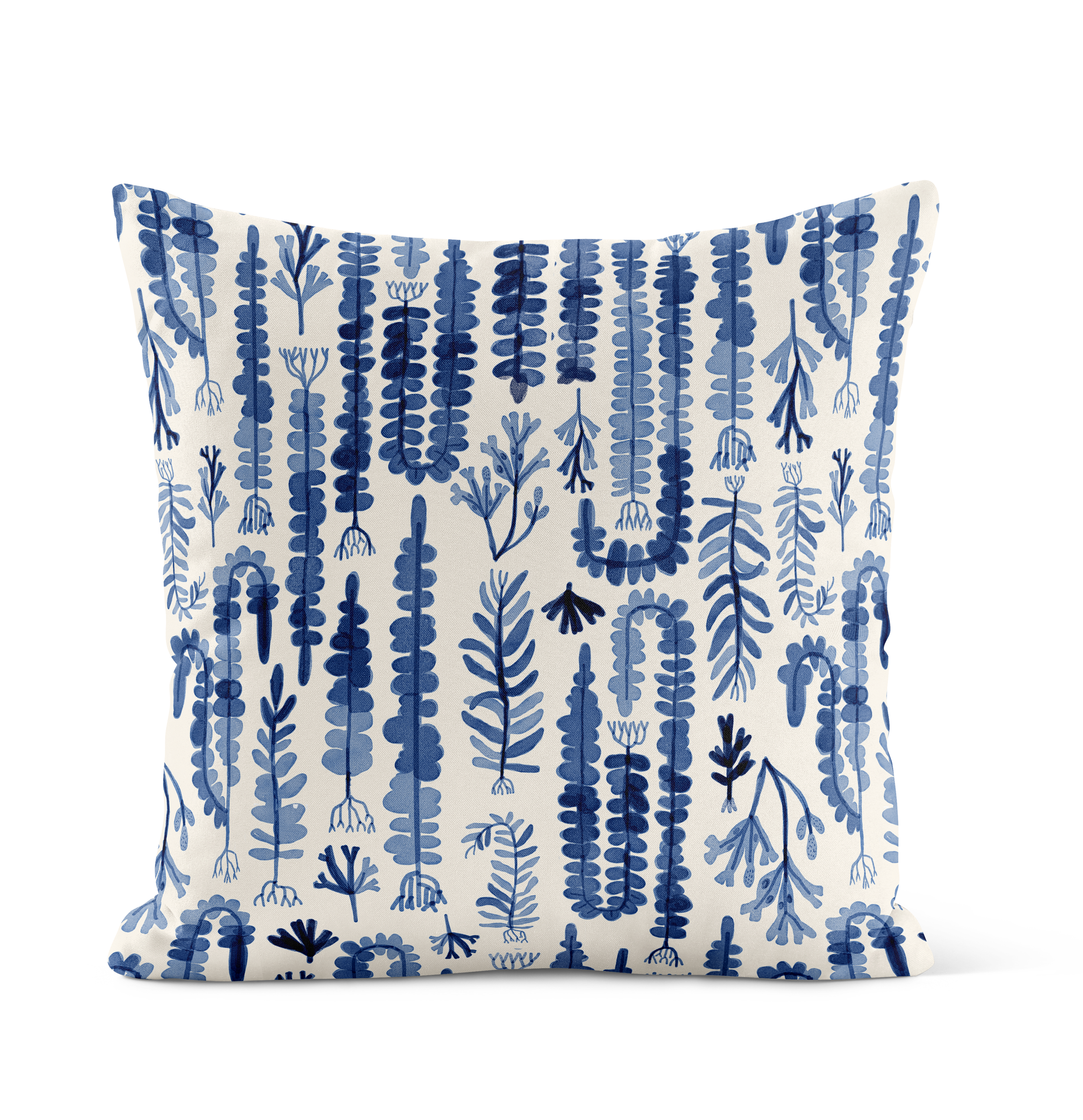 hand-painted pillow, velveteen cushion cover, Canadian artist design, 22 inch pillow, made in Canada decor, art-inspired home textile, Briana Corr Scott, coastal home accents, original art pillow