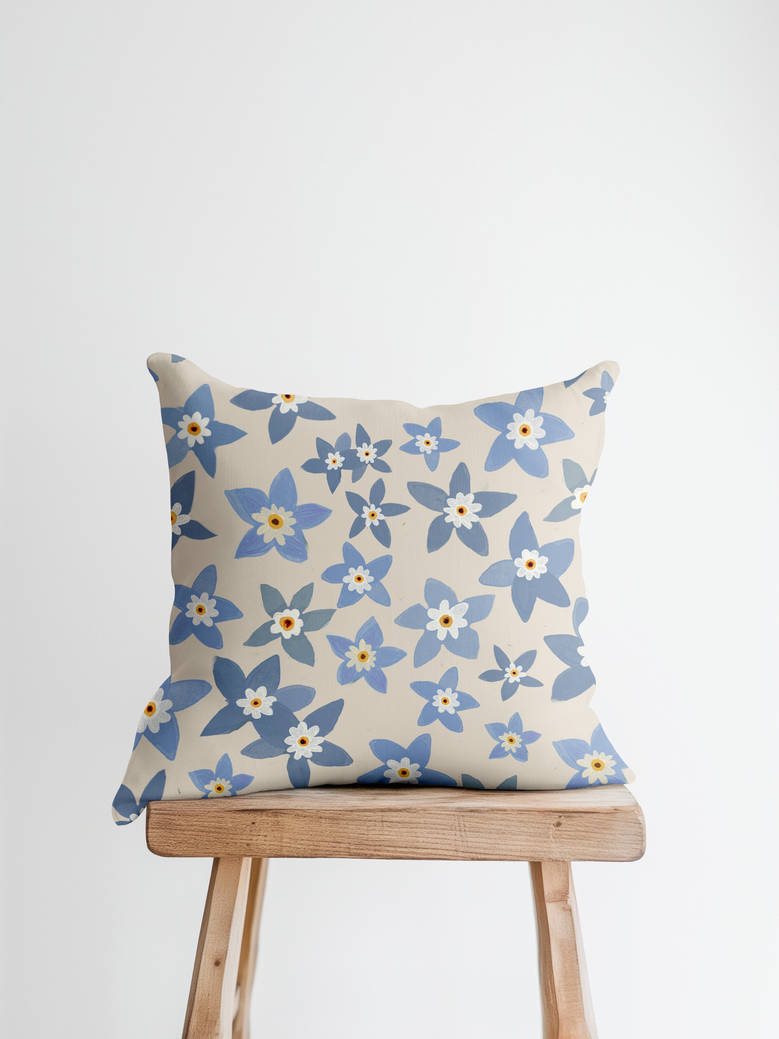 hand-painted pillow, velveteen cushion cover, Canadian artist design, 22 inch pillow, made in Canada decor, art-inspired home textile, Briana Corr Scott, coastal home accents, original art pillow