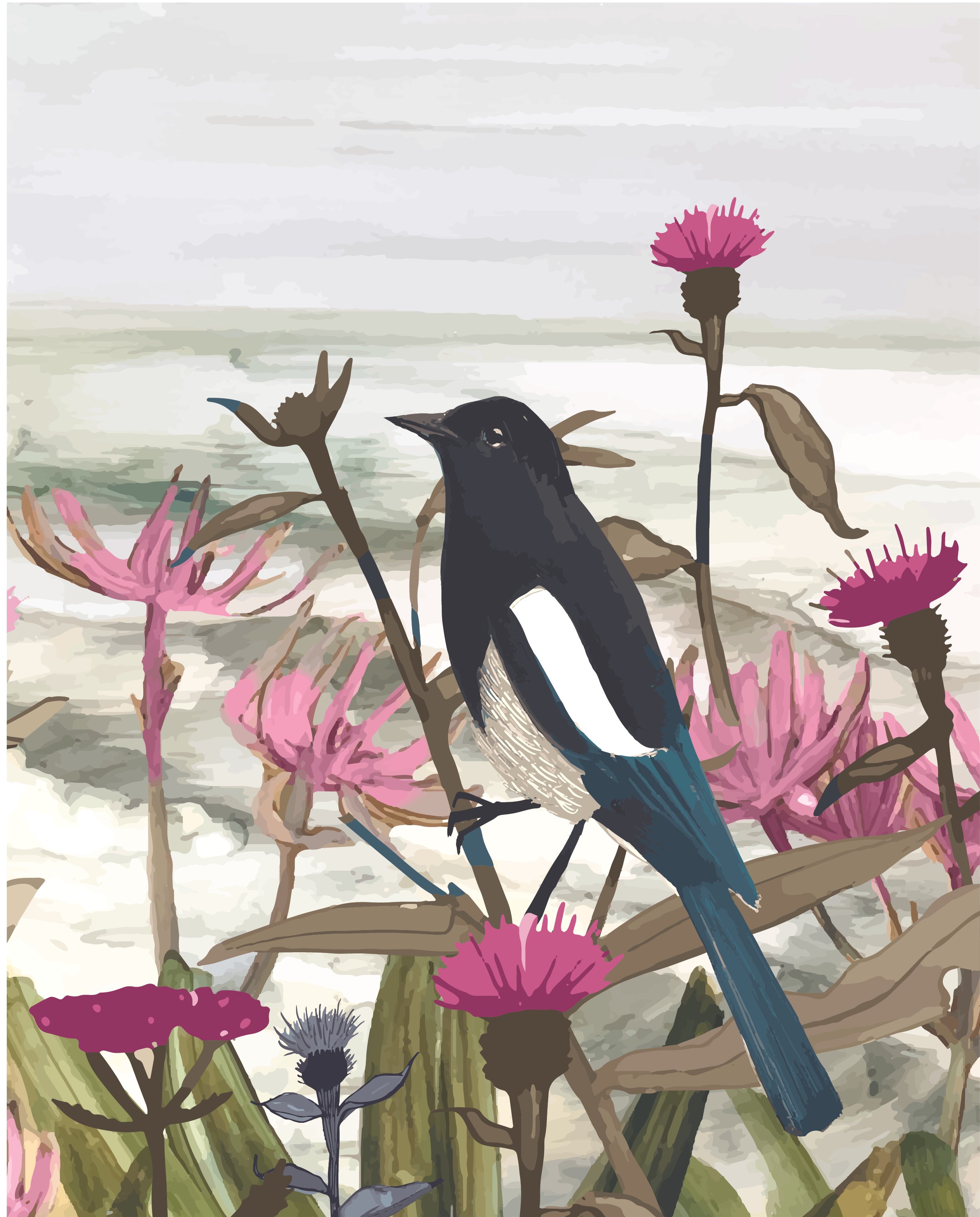 Magpie by the Sea