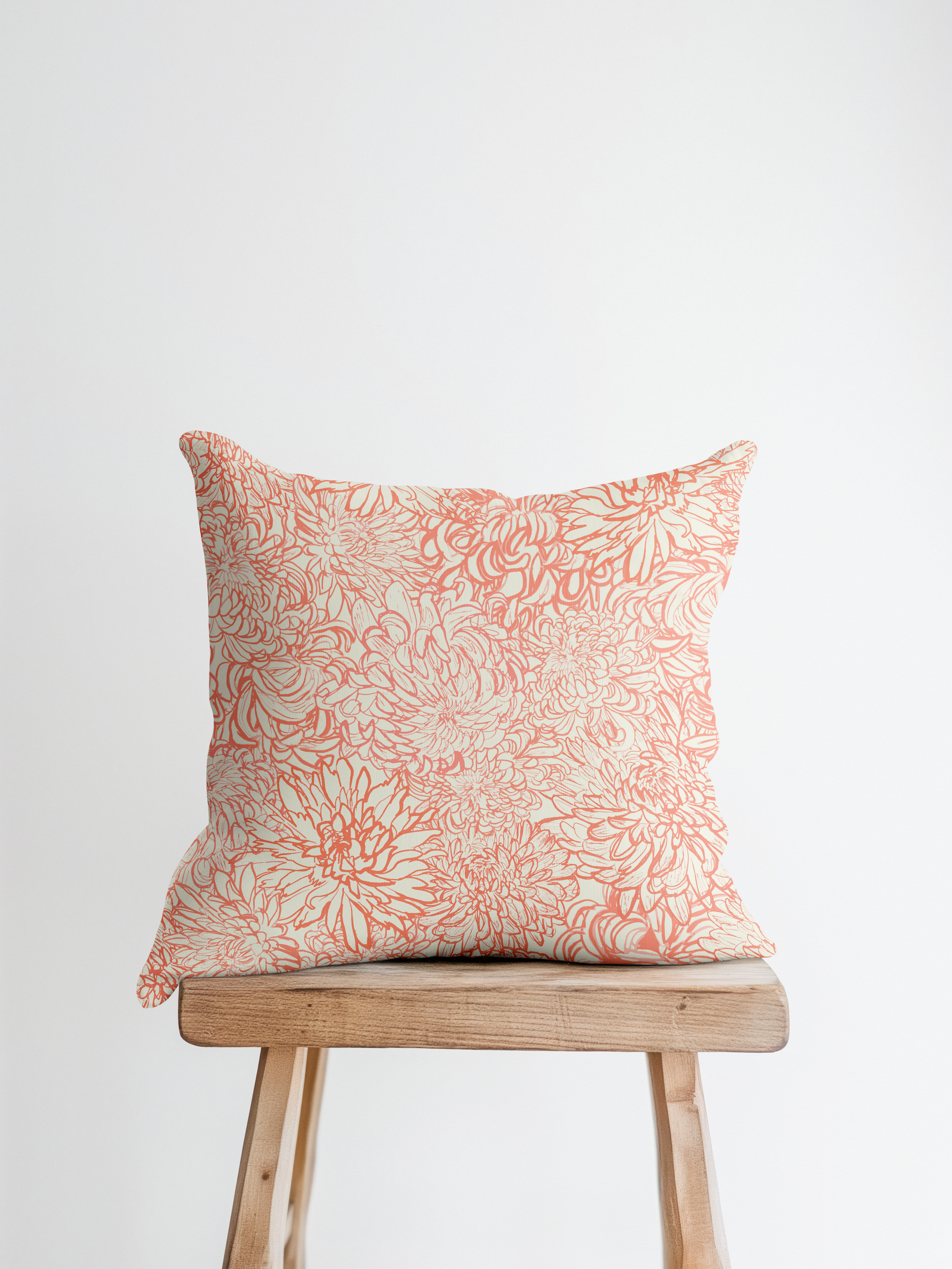 hand-painted pillow, velveteen cushion cover, Canadian artist design, 22 inch pillow, made in Canada decor, art-inspired home textile, Briana Corr Scott, coastal home accents, original art pillow
