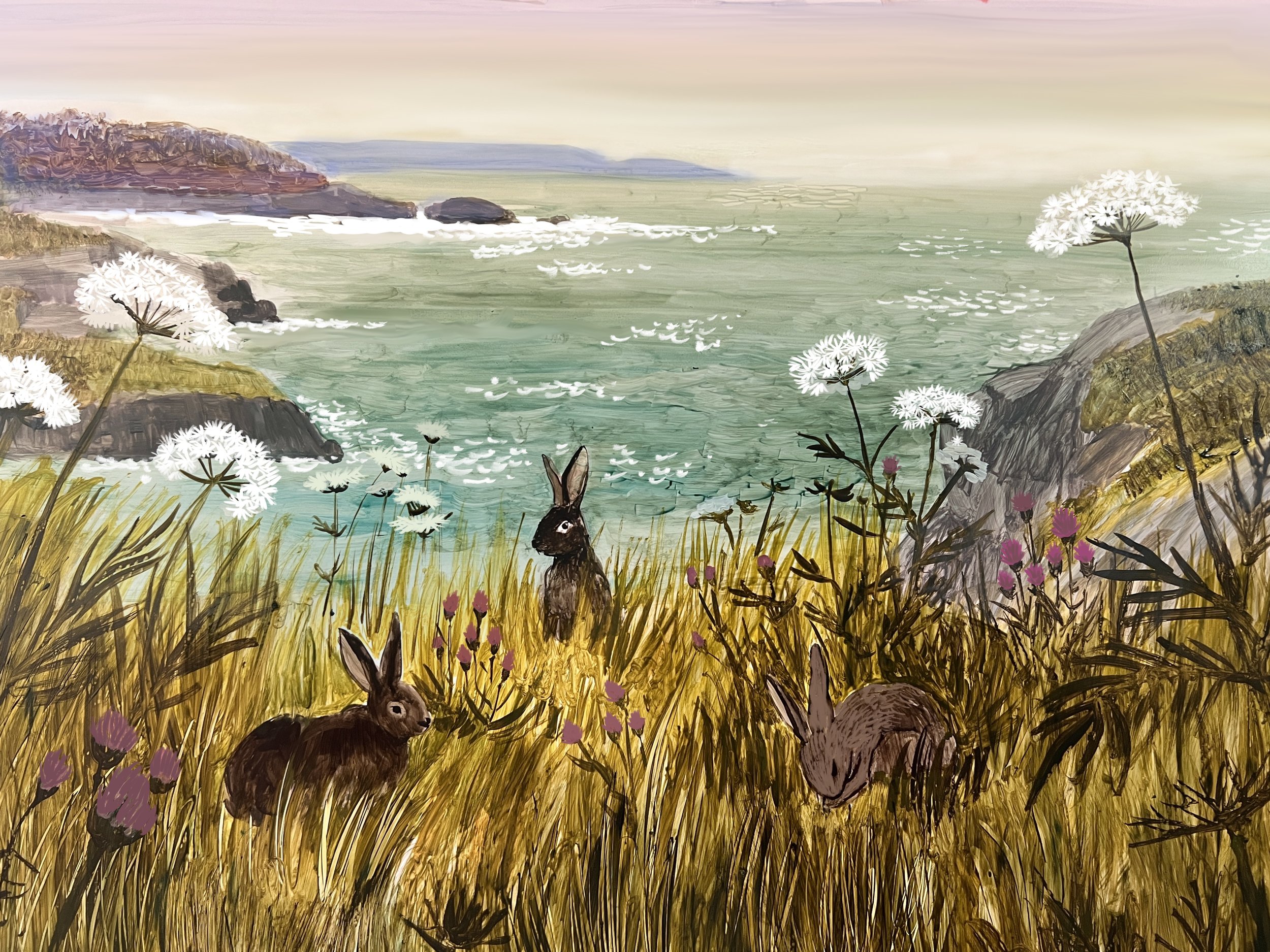 Rabbits by the Sea