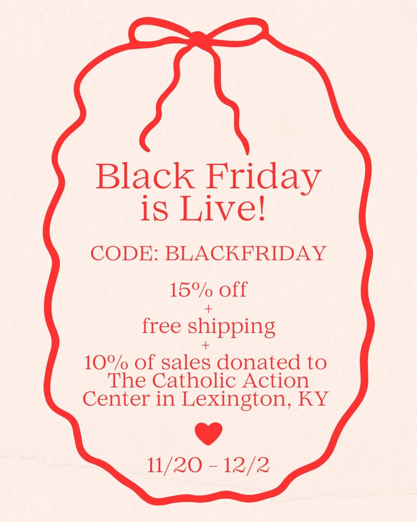 For you, your bestie, and everyone in the fam! Enjoy 15% off and free shipping all while giving back to an amazing cause ❤️💚 Link in bio!