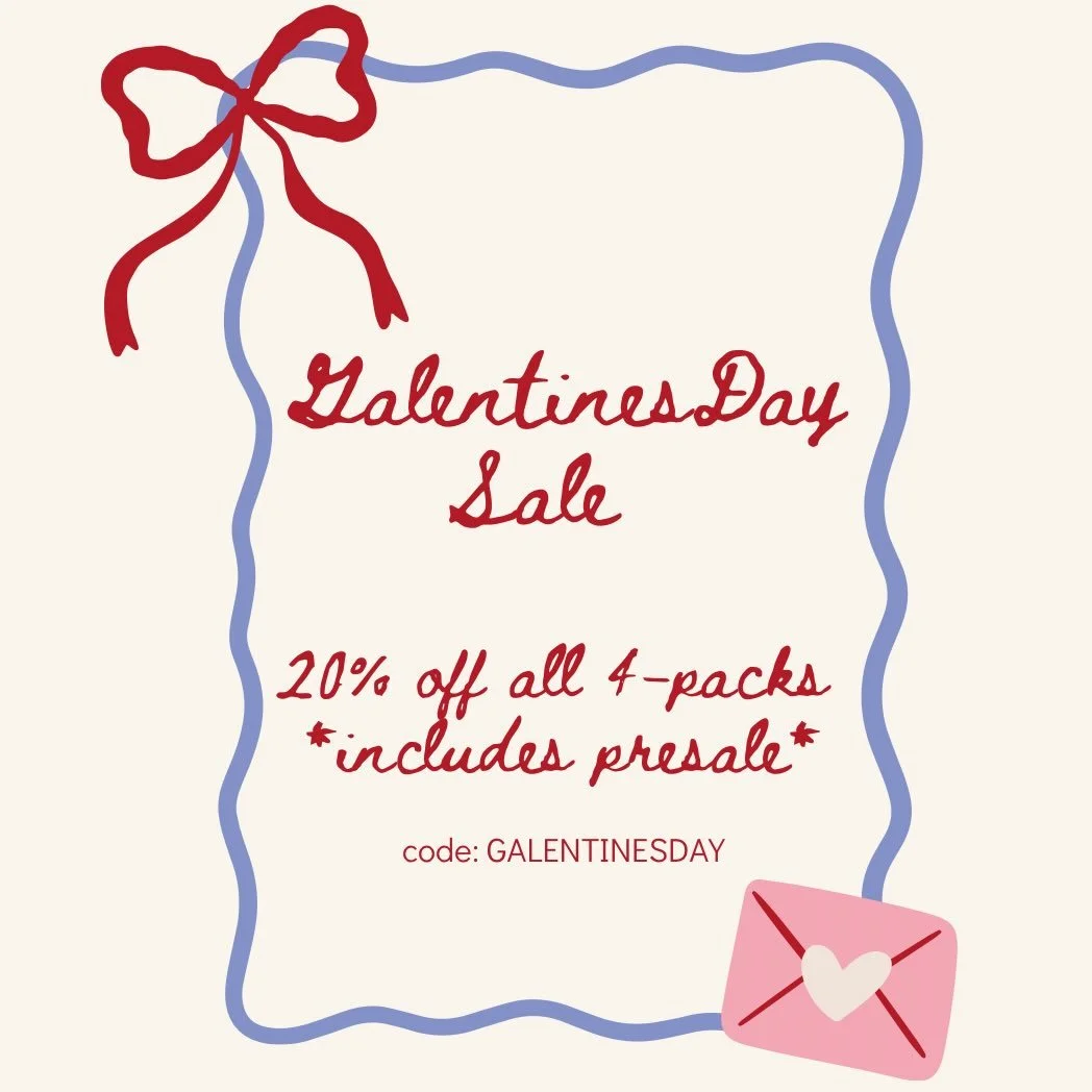 The Galentine&rsquo;s Day Sale is live, 20% off all 4-packs including the new Queen of the Track pack and presale when it sells out 🐎🥂
Perfect for your favorite things party when the goal is to be remembered&hellip;and quietly envied.

Buy one for 