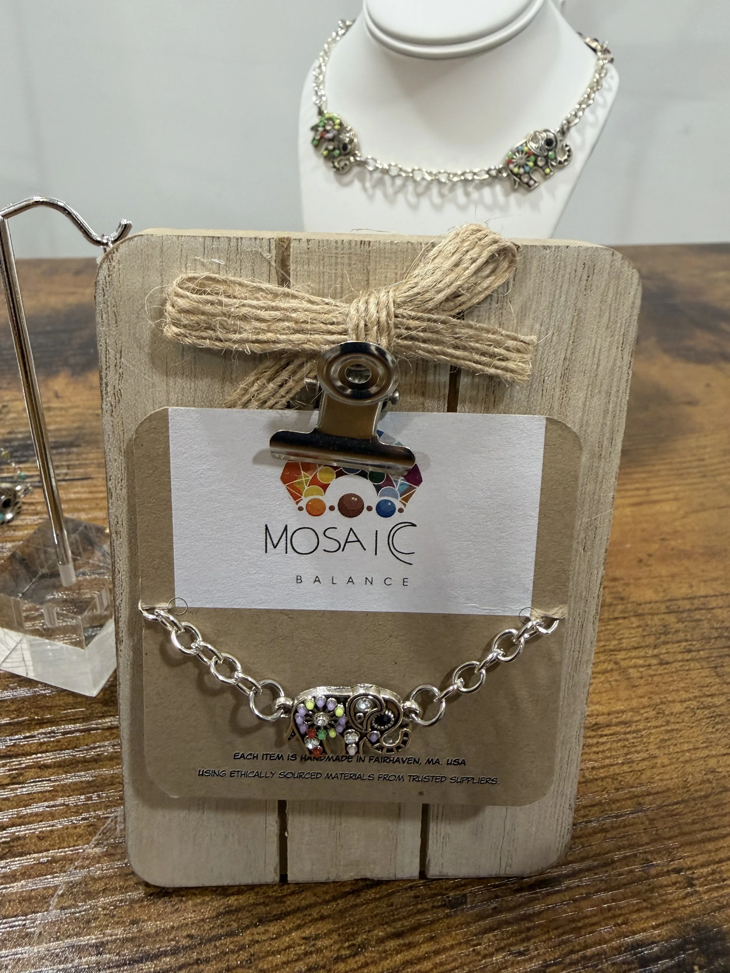 Beaded Elephant Charm Bracelet