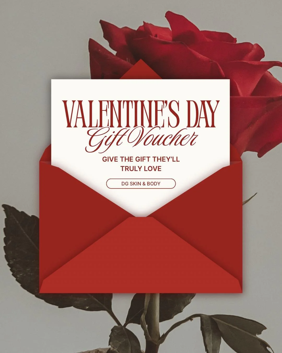 ❤️🌹Valentine&rsquo;s Day Gift Vouchers🌹 ❤️
Spoil your loved one with the gift of self-care this Valentine&rsquo;s Day.

Purchase in clinic or available online @
www.dgskinandbody.com.au