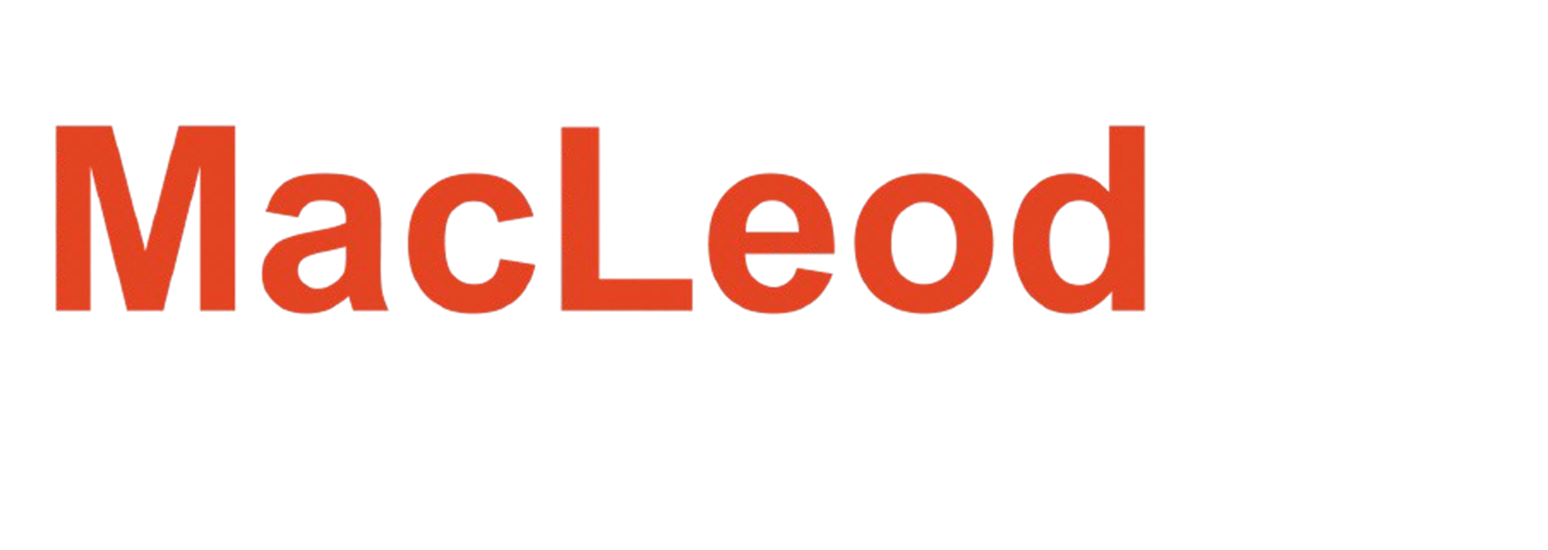 Logo of MacLeod Sawing and Drilling Ltd, with 'MacLeod' in large red letters, 'Sawing and Drilling Ltd' in smaller white text below, and 'Airdrie' written vertically on the left side.