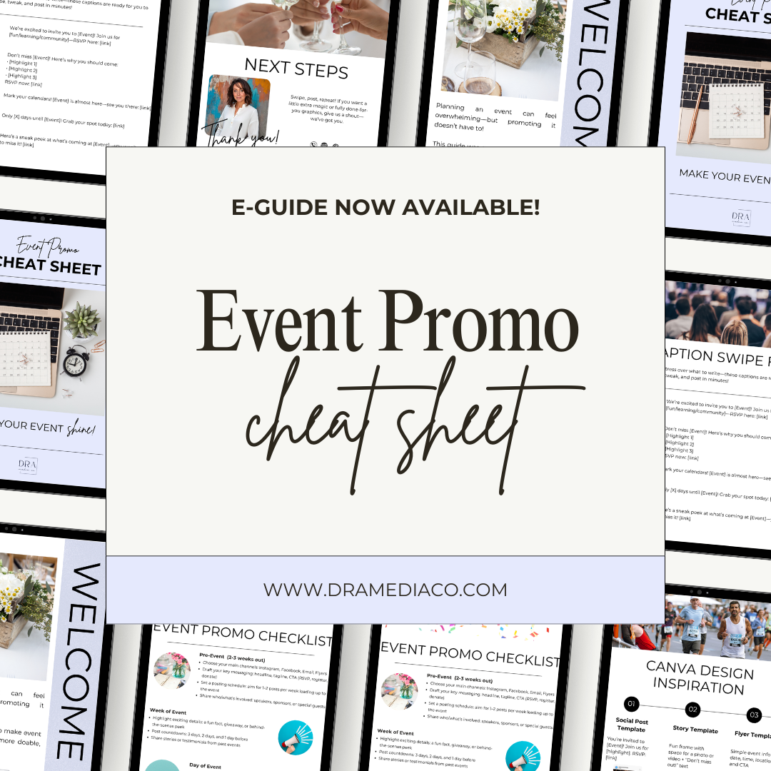 5 minute Event Promo Cheat Sheet