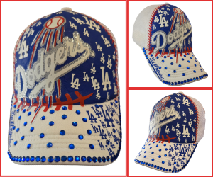 LA Dodgers Blinged Trucker Hat