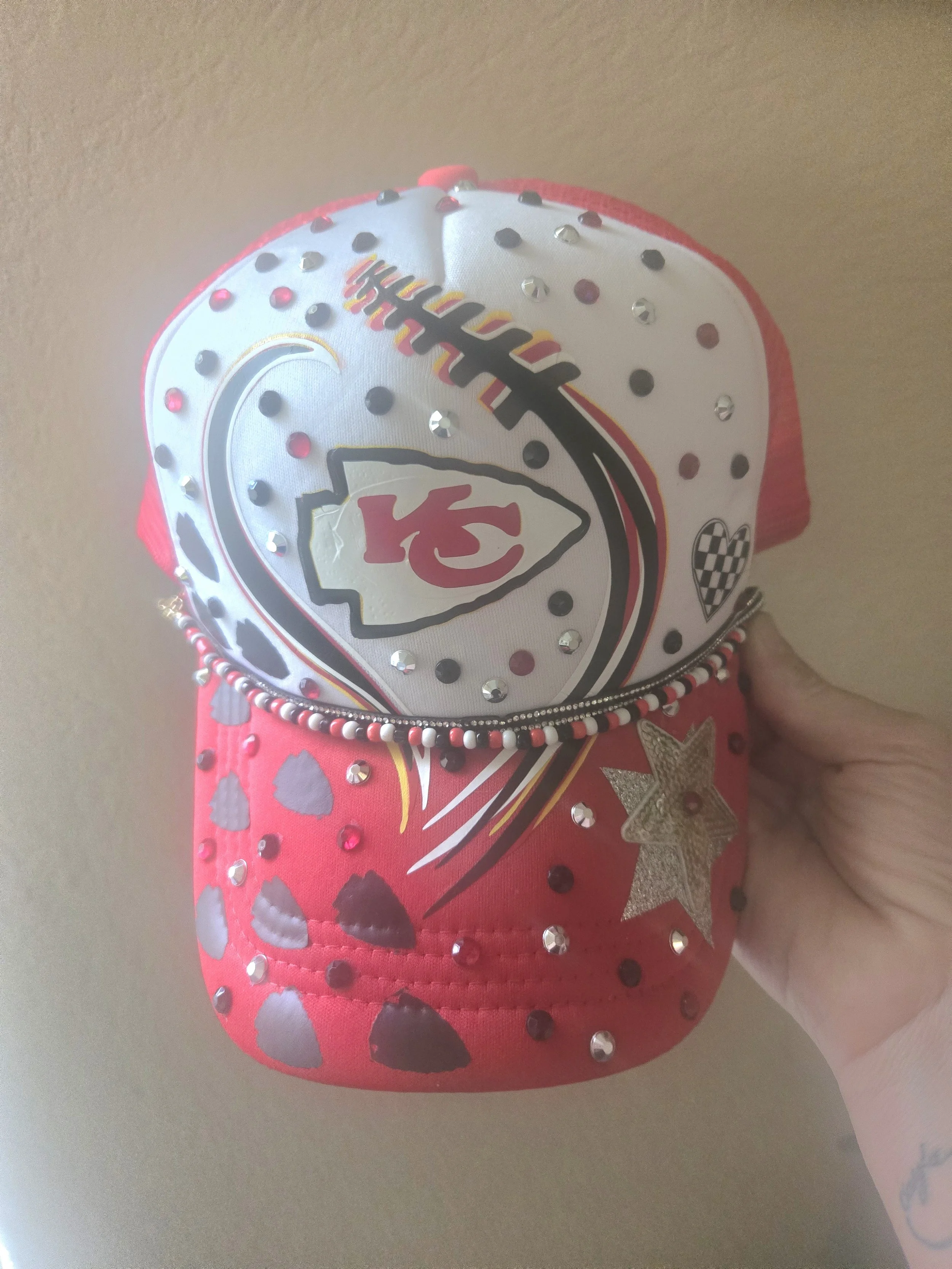 Kansas City Chiefs Trucker Hat Blinged
