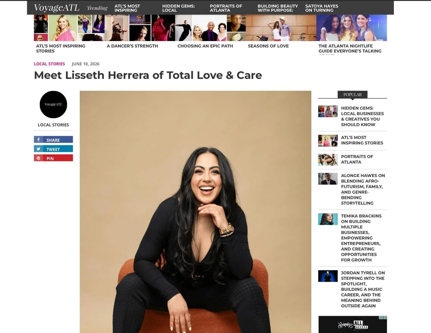 We are so excited to share that Total Love &amp; Care has been featured! 🤎

What started as a passion for helping others through their recovery journey has grown into something truly special. We are grateful for every client who has trusted us durin