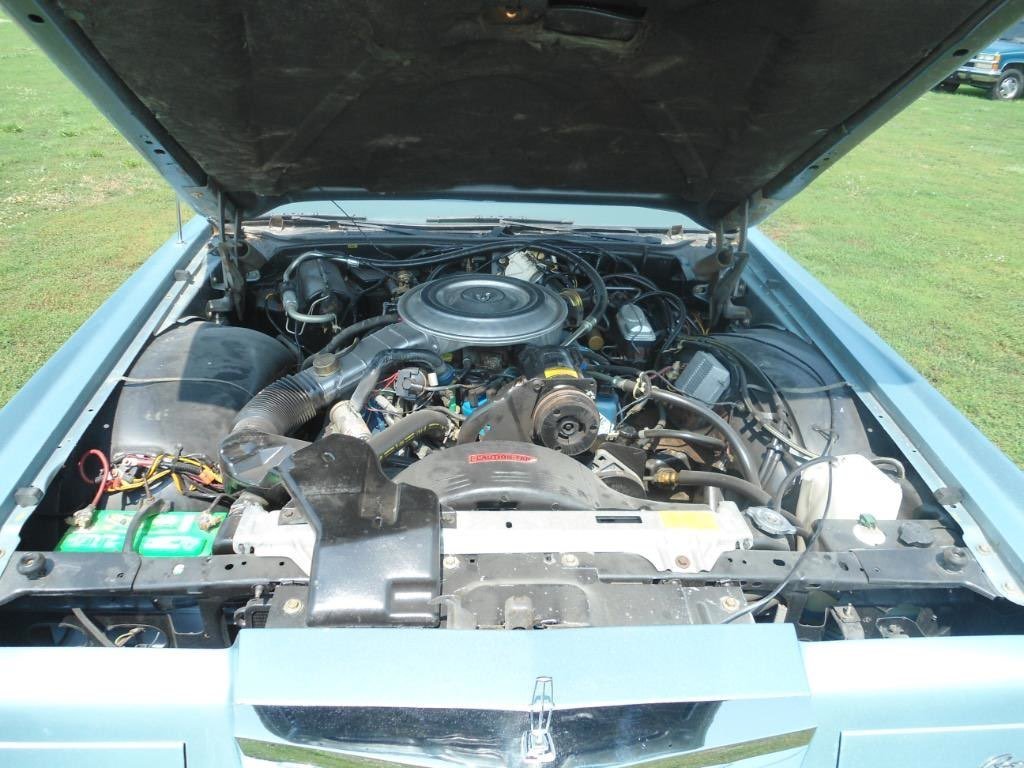 View of an open car hood showing the engine bay with various engine components, hoses, and batteries.