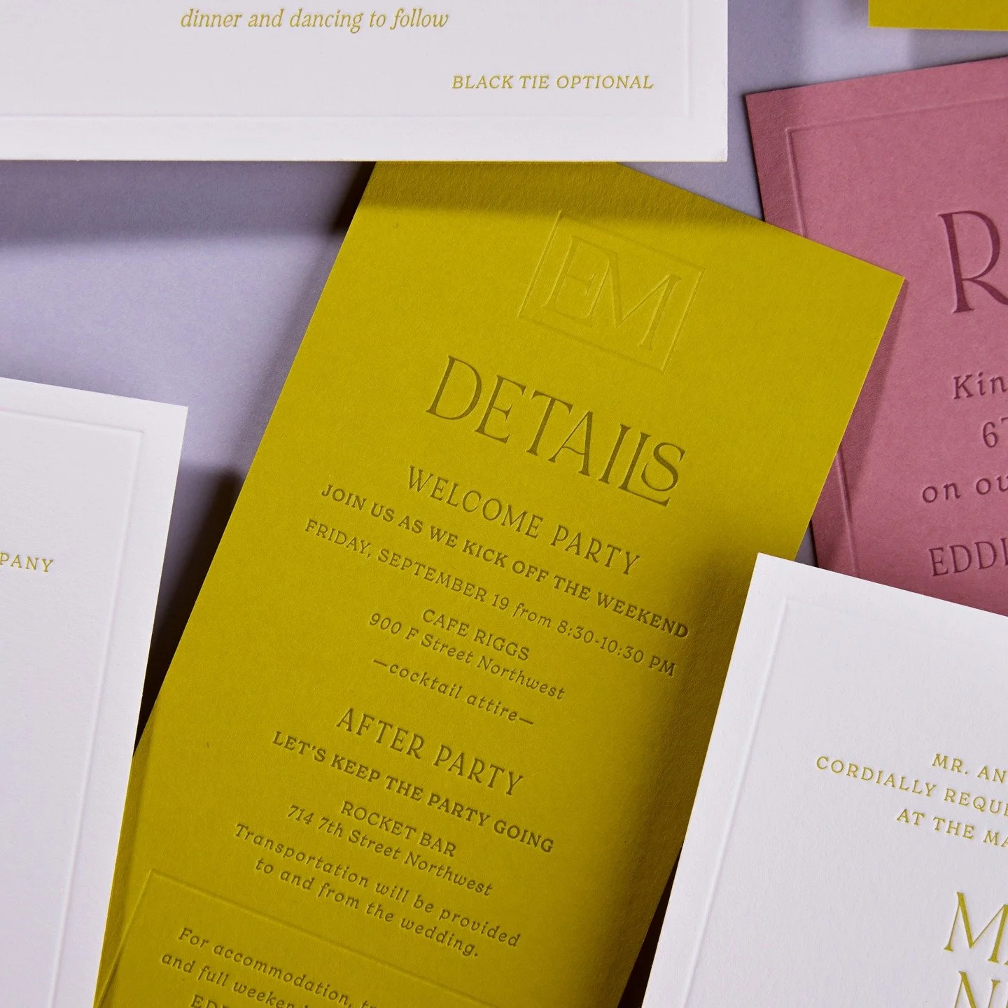 Chartreuse and mauve will always be a winning color combination. And now maybe with lavender too? 🤔

📸: @armbrusterphoto 

#letterpress #stationery #letterpressprinting #letterpressstationery #letterpressweddinginvitation #letterpressinvitation
#we