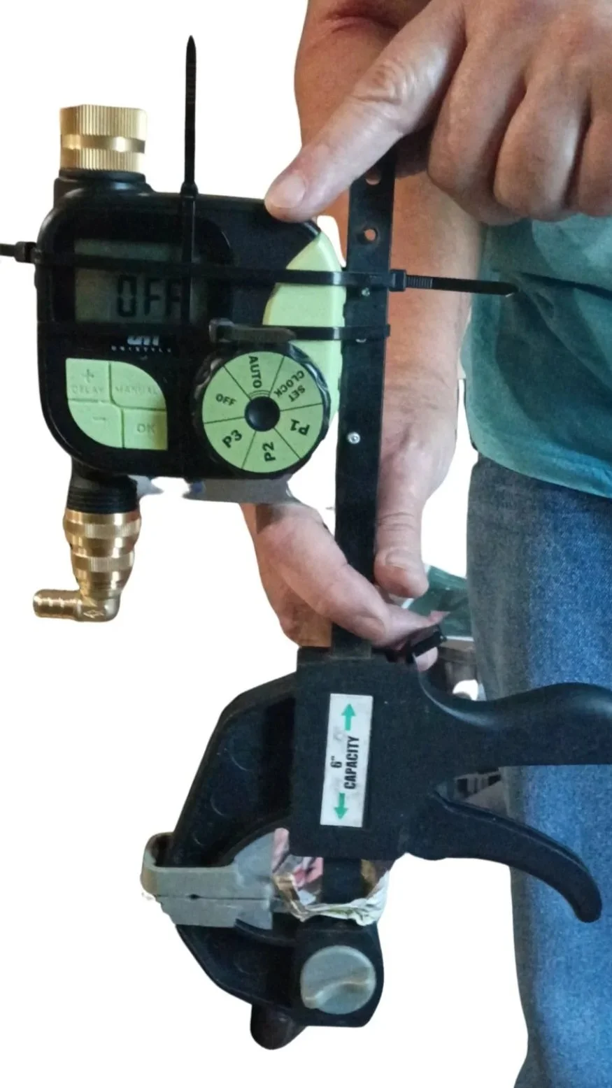 Fodder Watering System Timer Setup - Front View