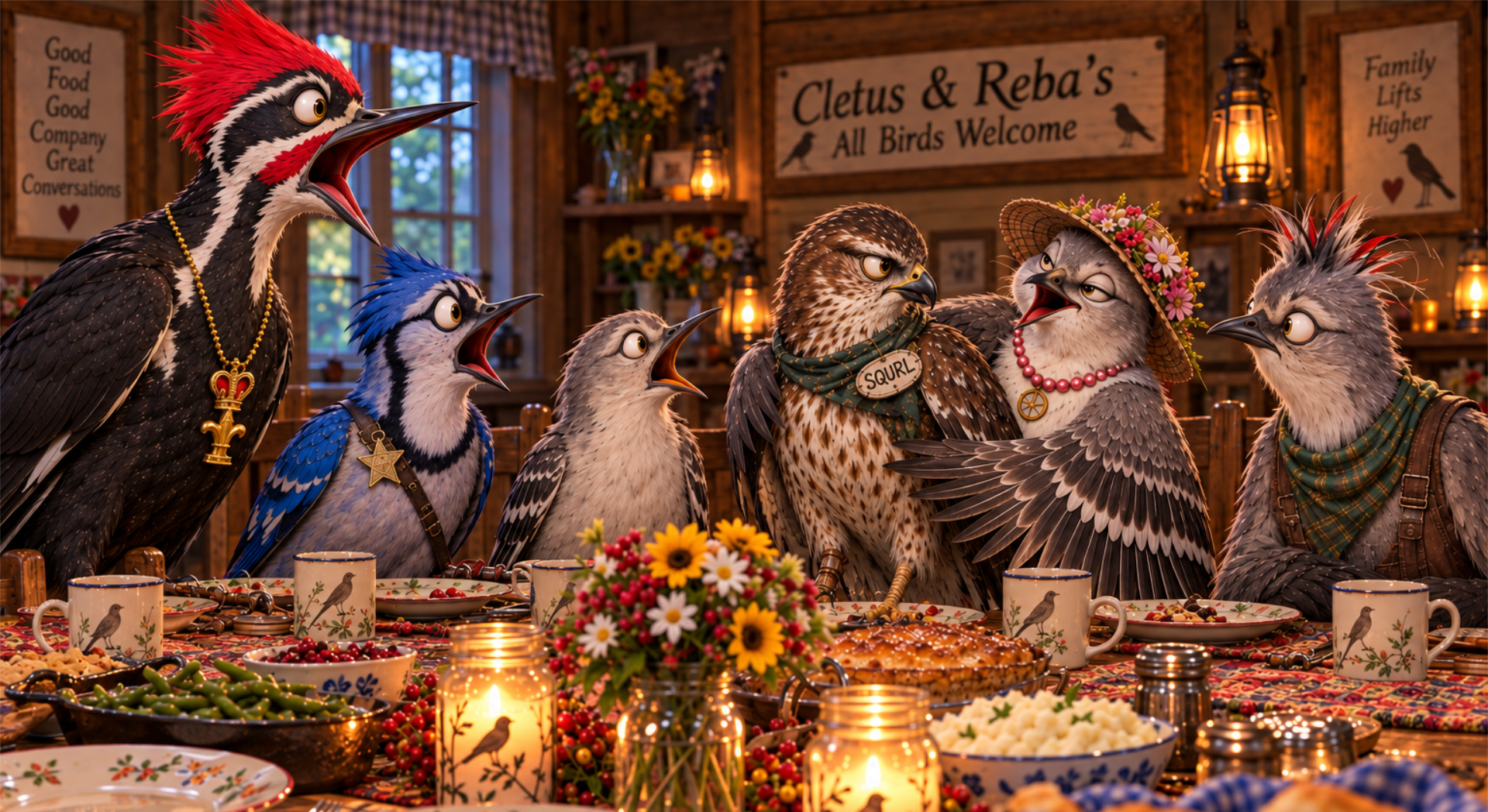 Dinner at Cletus and Reba’s