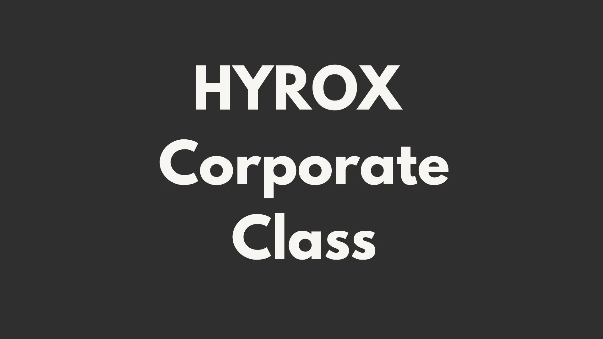HYROX Corporate Class  | Early Morning Class for Company Groups