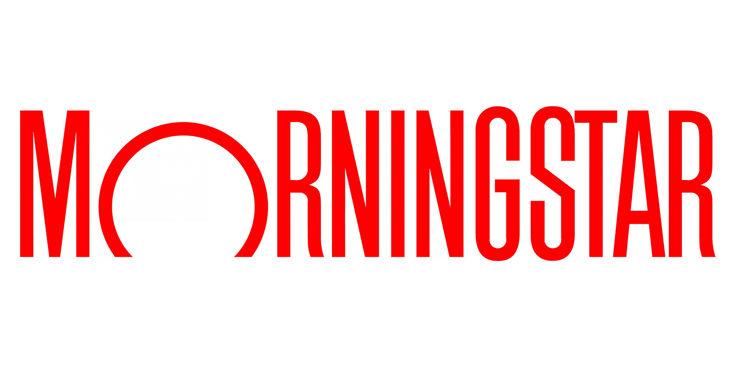 The logo of Morningstar in bold red letters, with the letter 'O' stylized as a red circle.