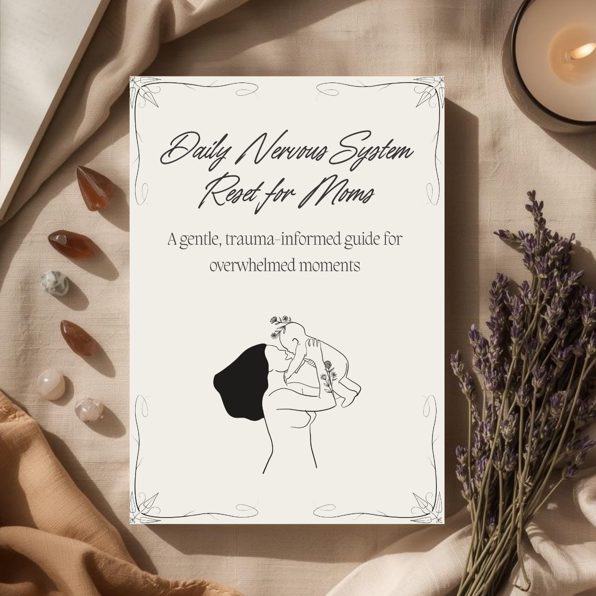 Nervous System Reset for Moms Printable | Overwhelmed Mom Support | Gentle Motherhood Self Care Planner
