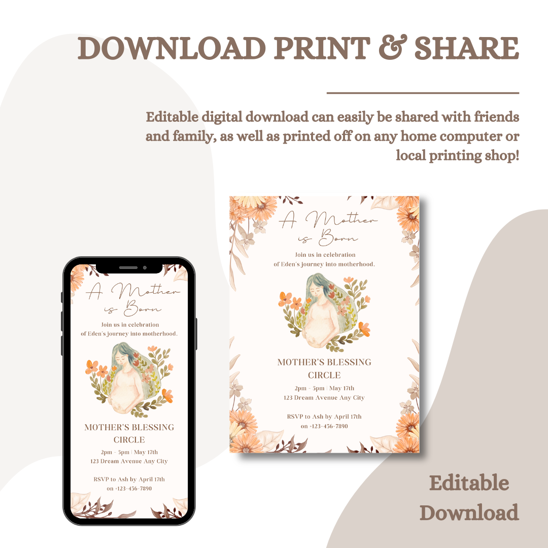 Mother's blessing circle invitation mockup .png