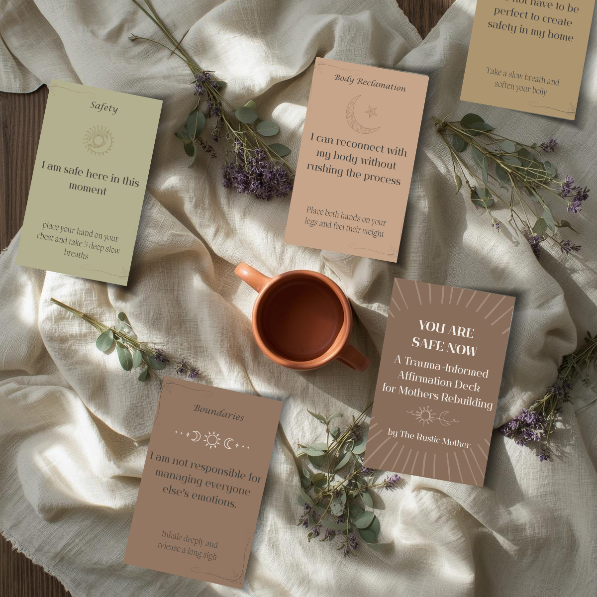 Mockup for trauma affirmation deck. .png