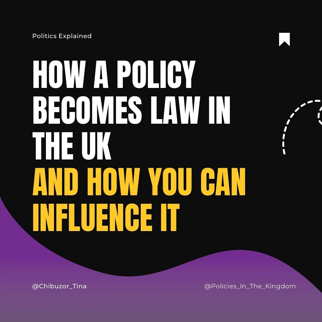 What they won&rsquo;t tell you, but I will, is that you can influence at nearly every stage of the UK policy process. 

Are you thinking what I&rsquo;m thinking? 🤗🙃😬👀💪🏾

Get ready, get ready, get ready. We&rsquo;re going to be disturbing Parlia