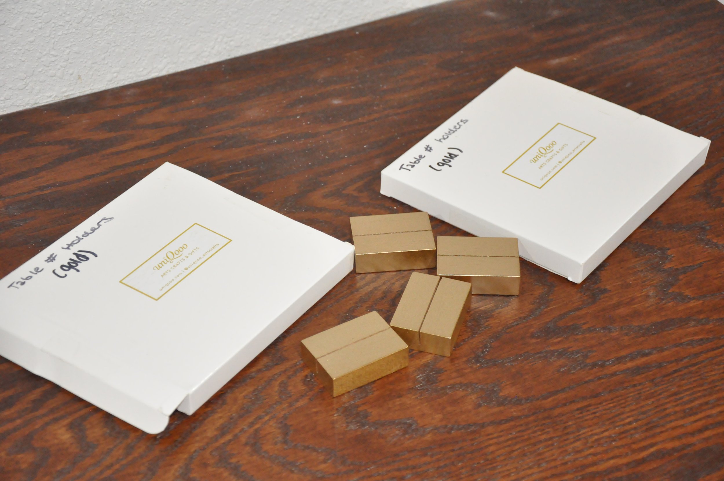Gold Table Number Holders