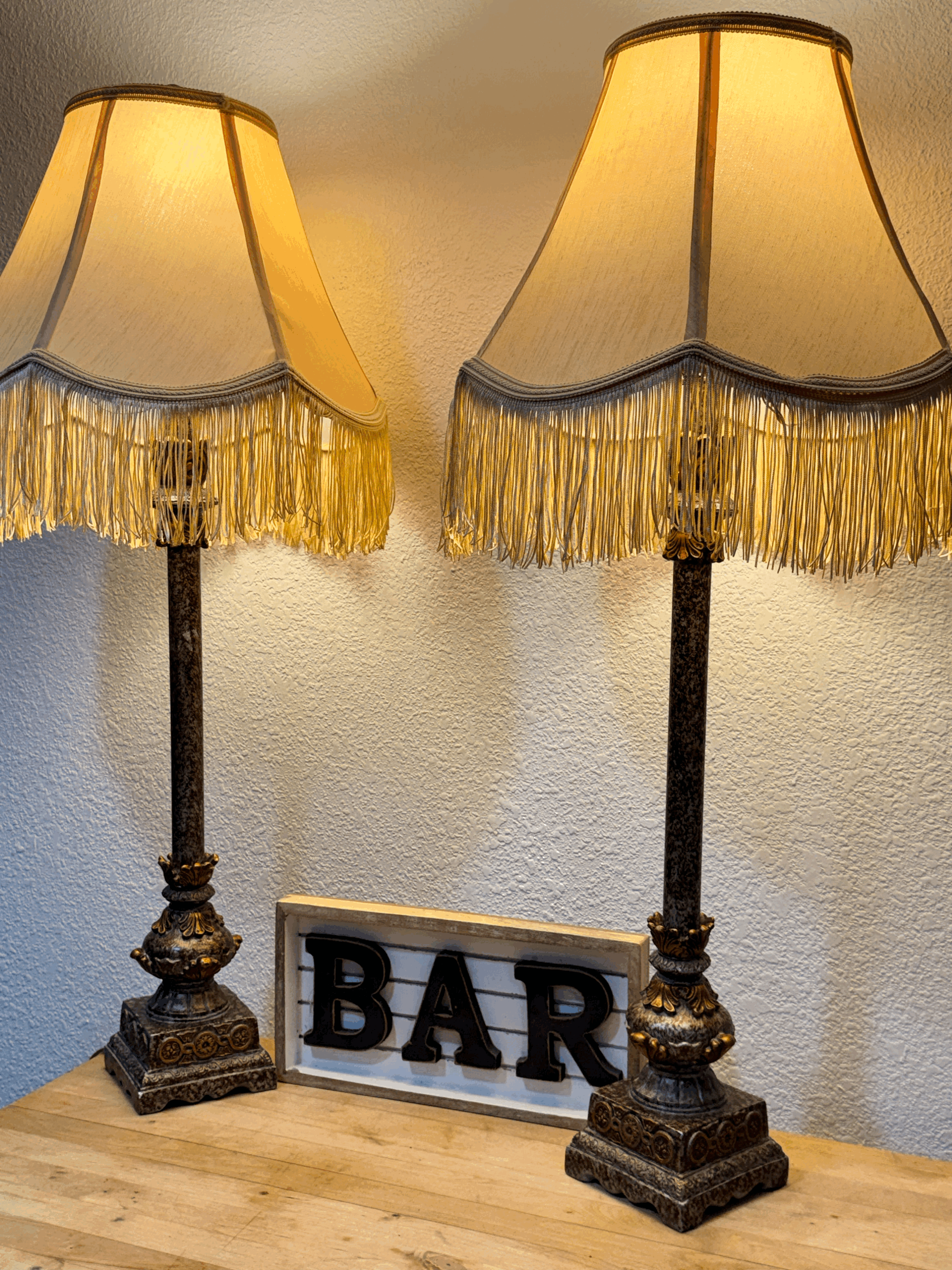 Vintage Fringe Table Lamps