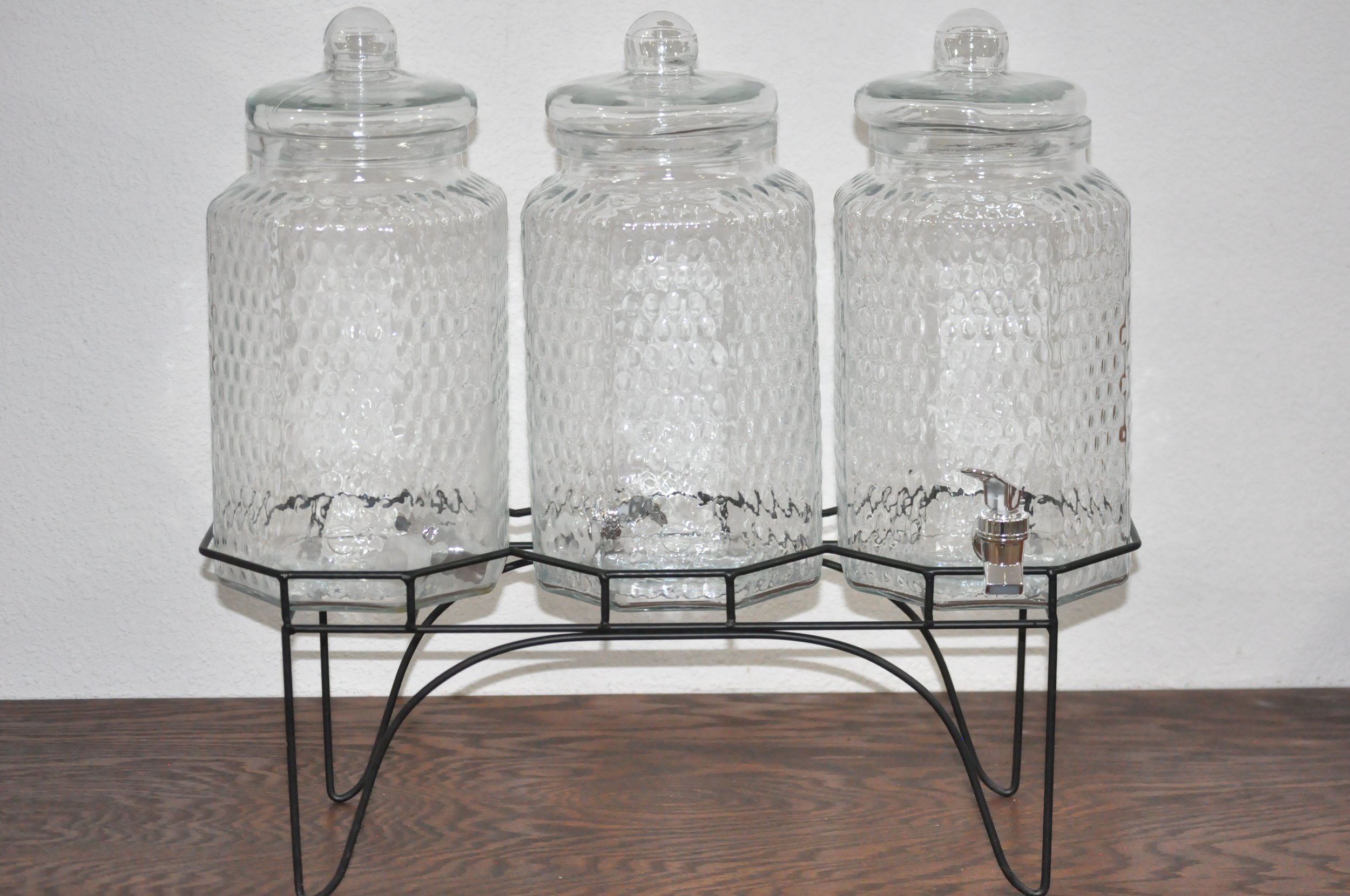 Triple Glass Beverage Dispenser