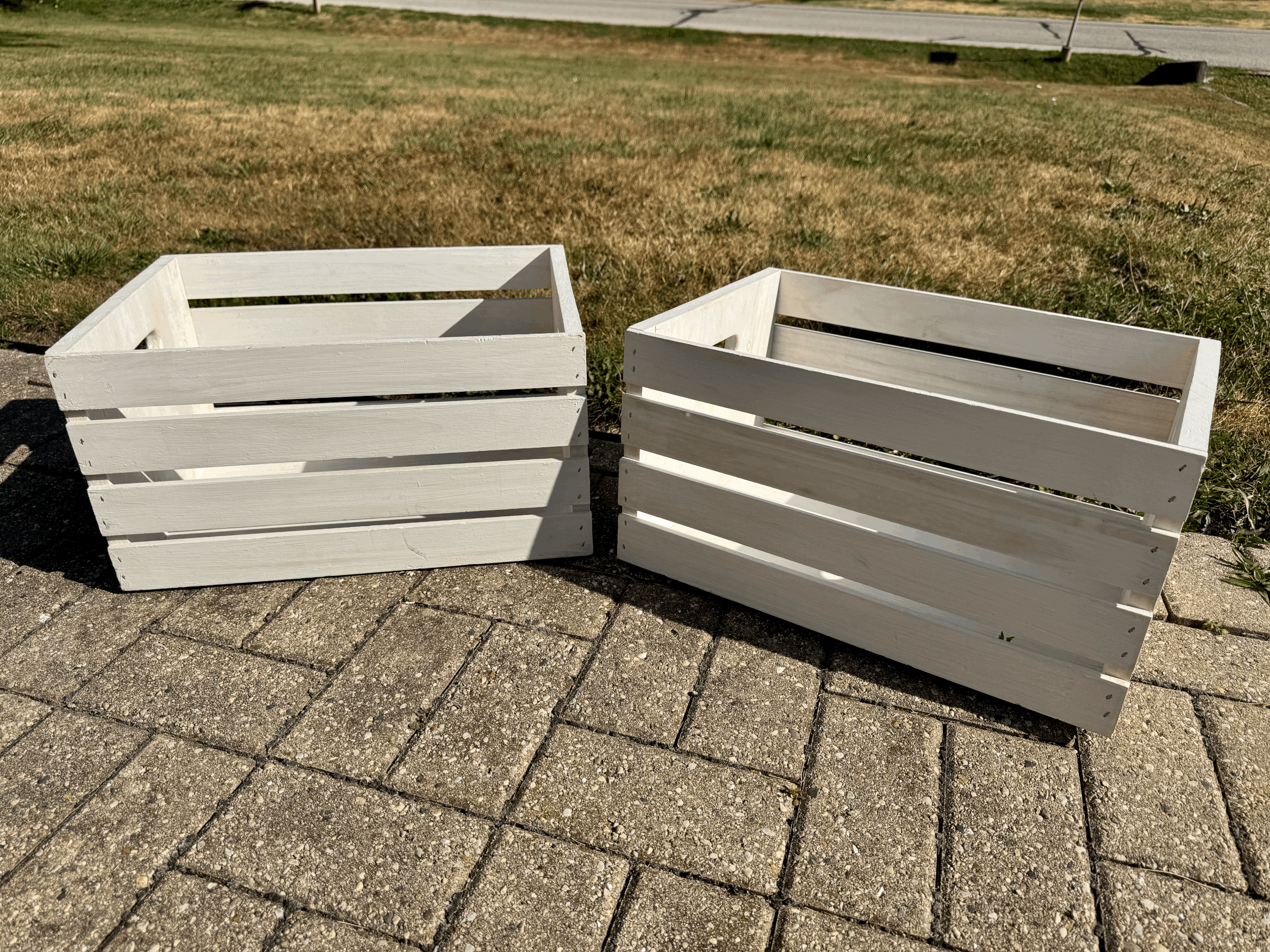 White Wooden Display Crate