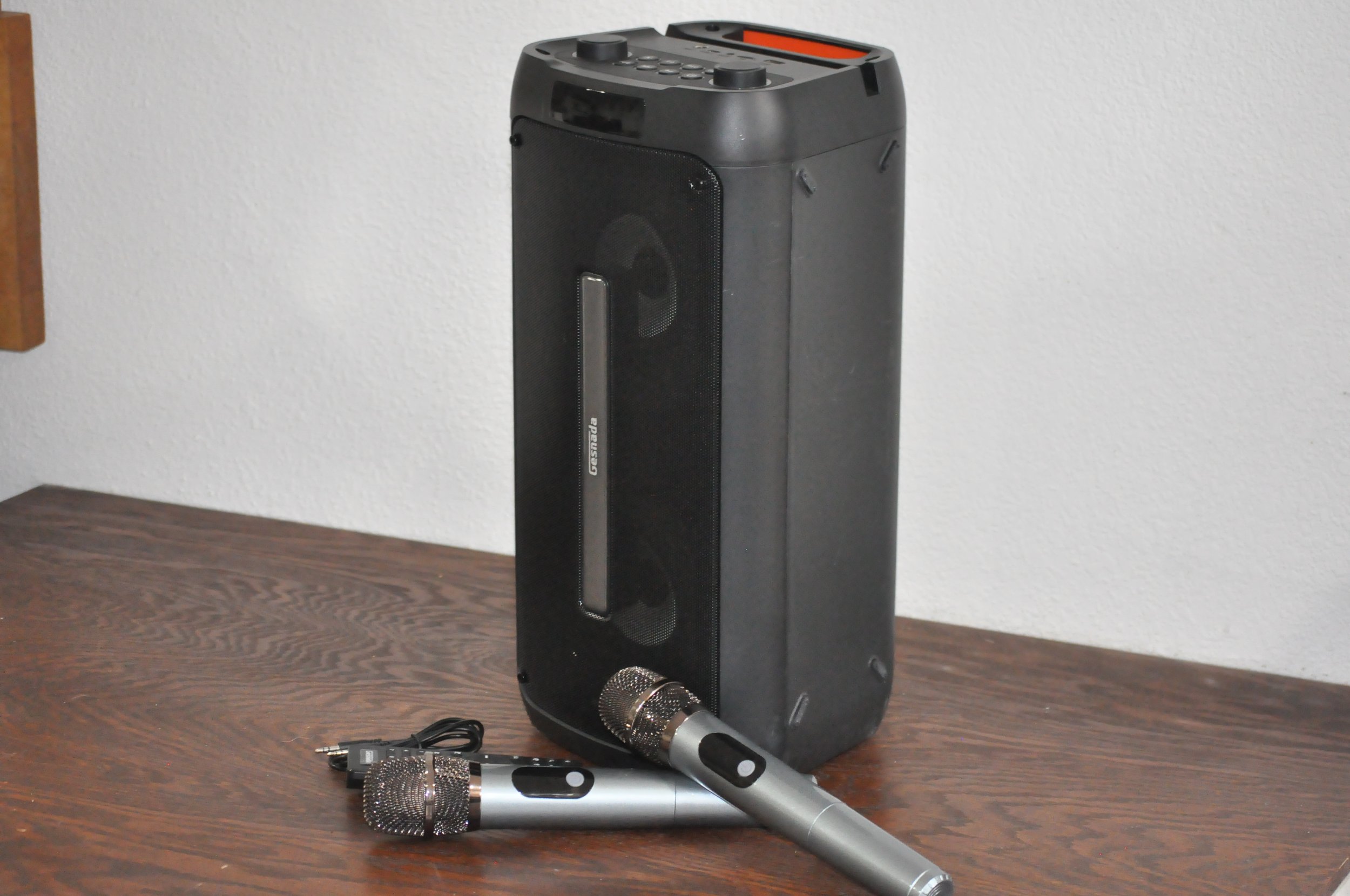 Portable Bluetooth Speaker with Wireless Microphones