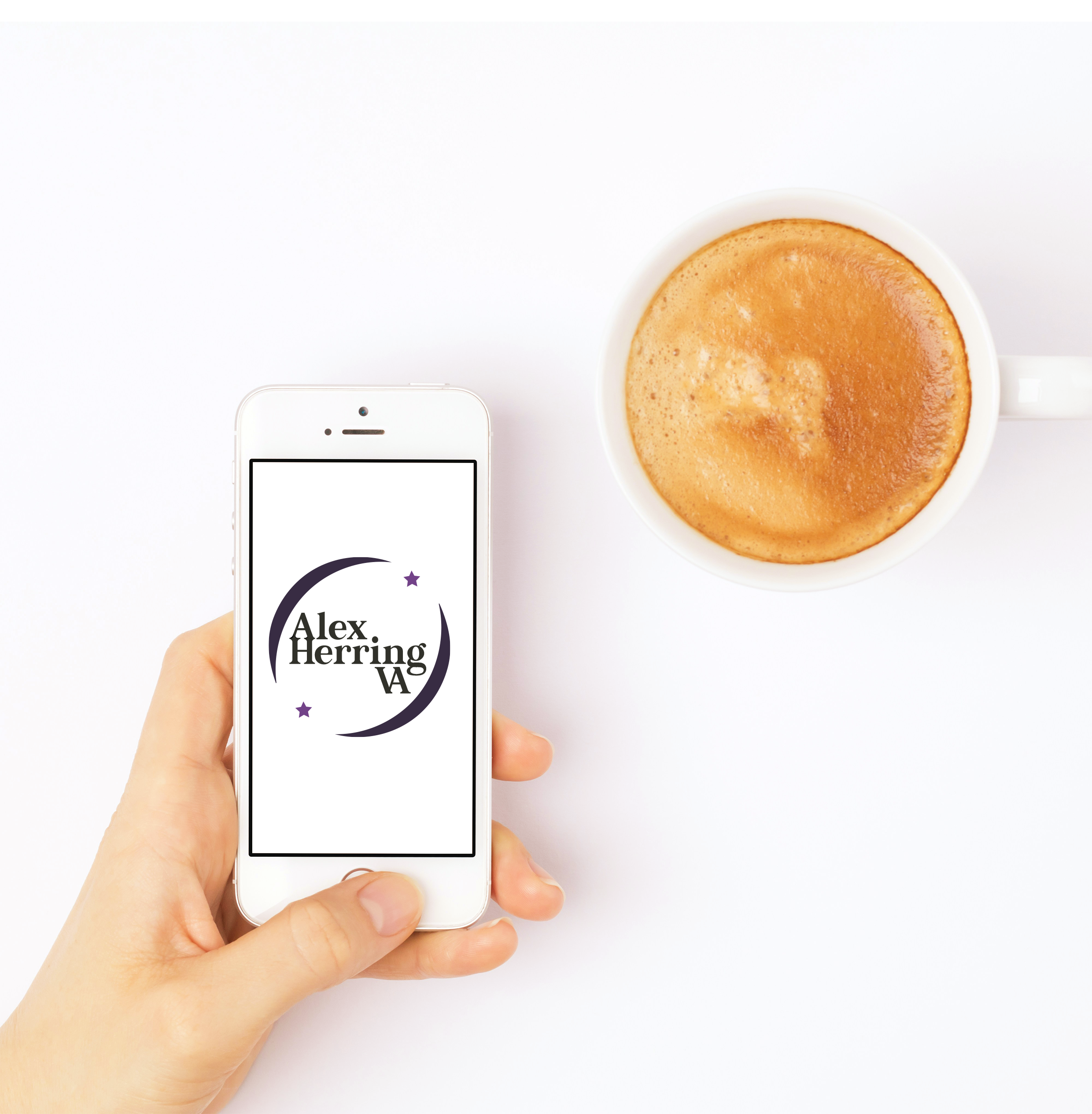 Mobile Phone with cup of coffee