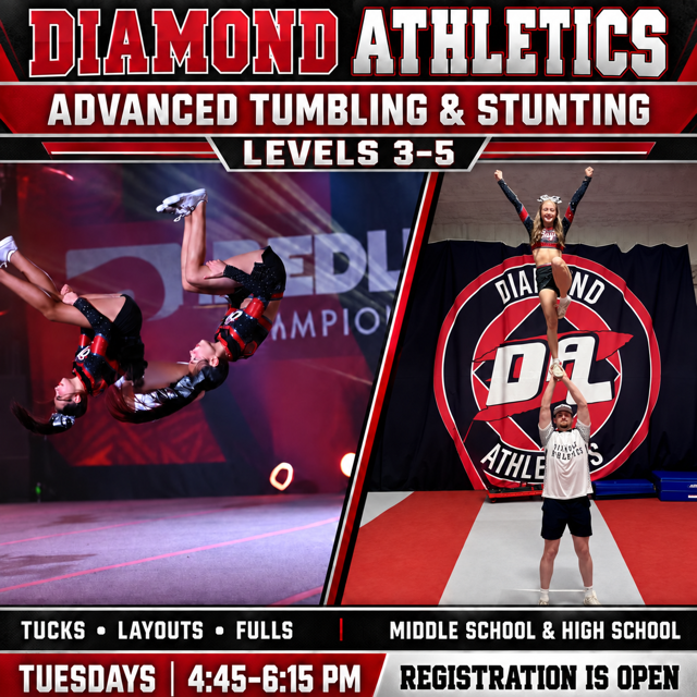 Advanced tumbling and stunt classes.