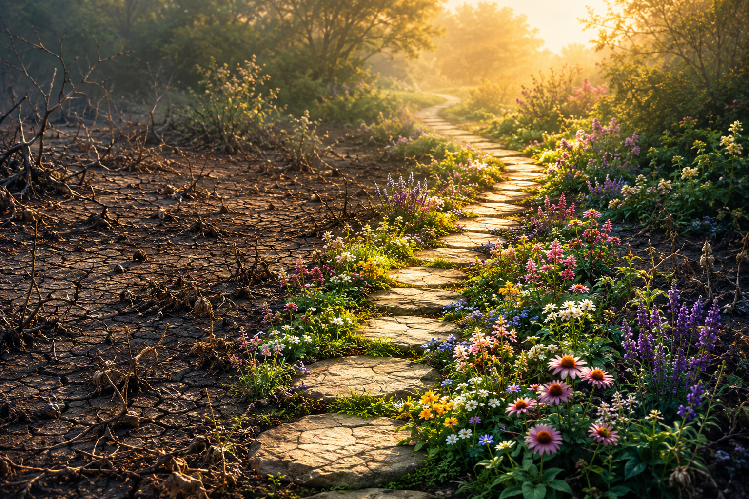 Sometimes the Path Blooms Because You Kept Walking
