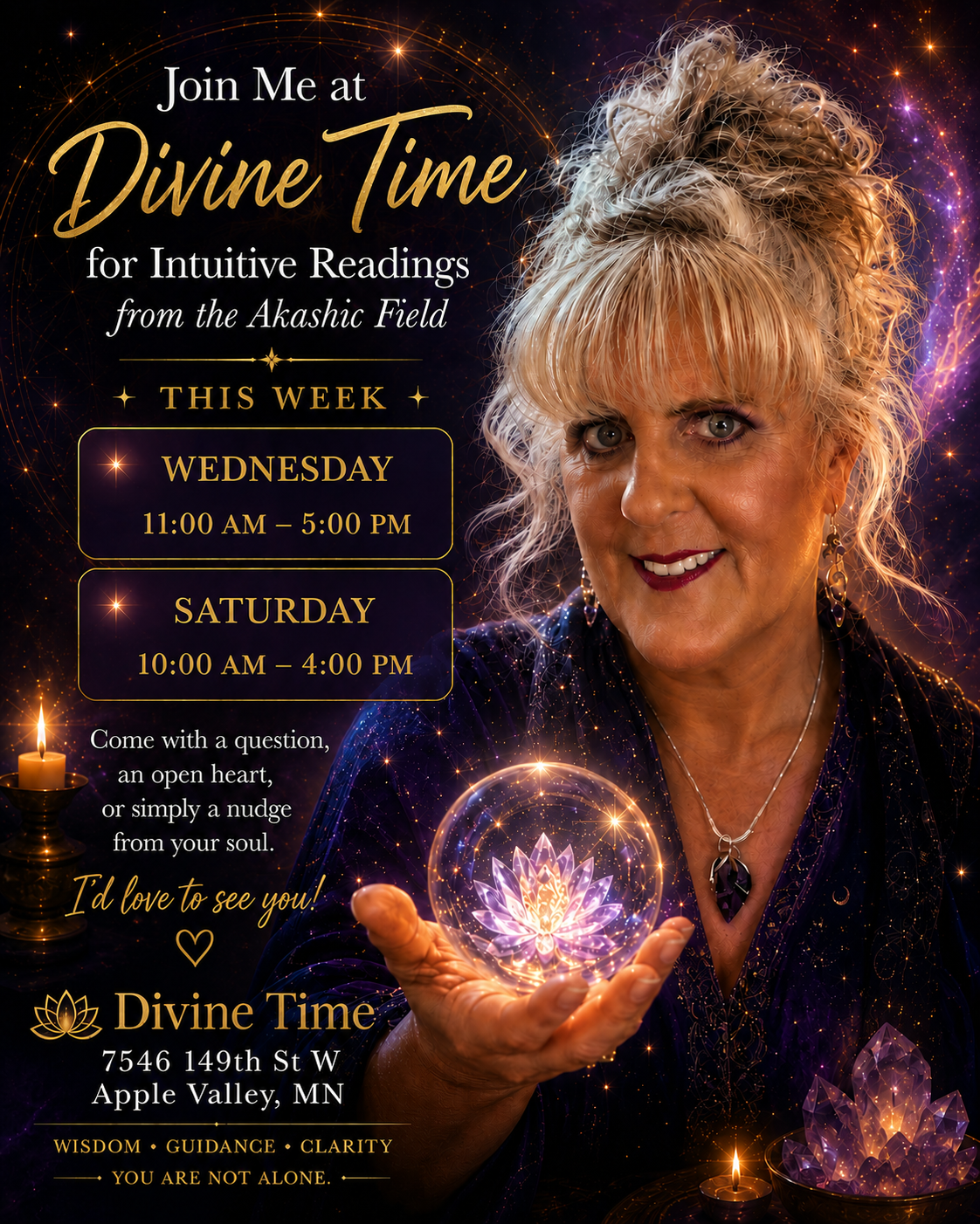 Intuitive Readings from the Akashic Field with Theri at Divine Time