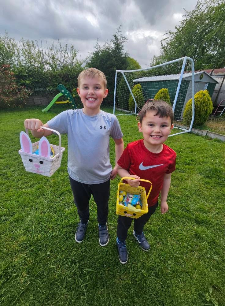 Never too old for an Egg Hunt at nanny and grandads 🐣🐰💗