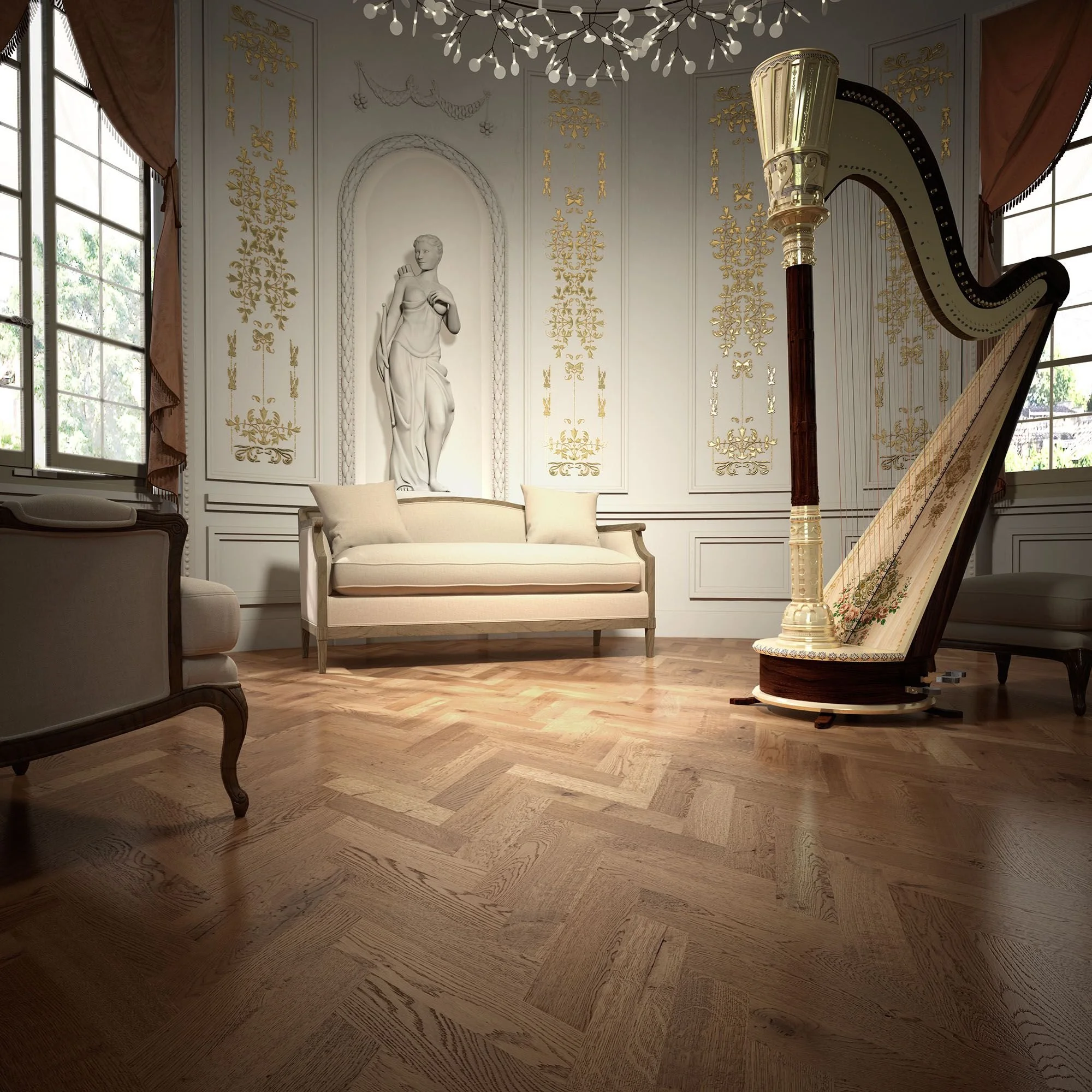 Espigas herringbone