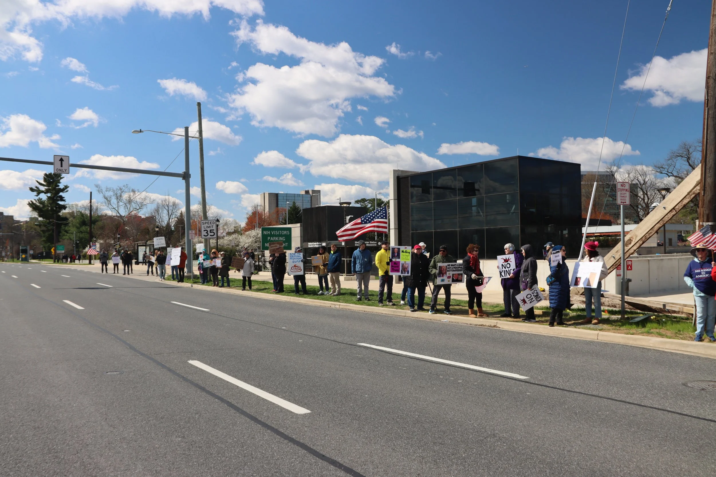 Roadside protestors