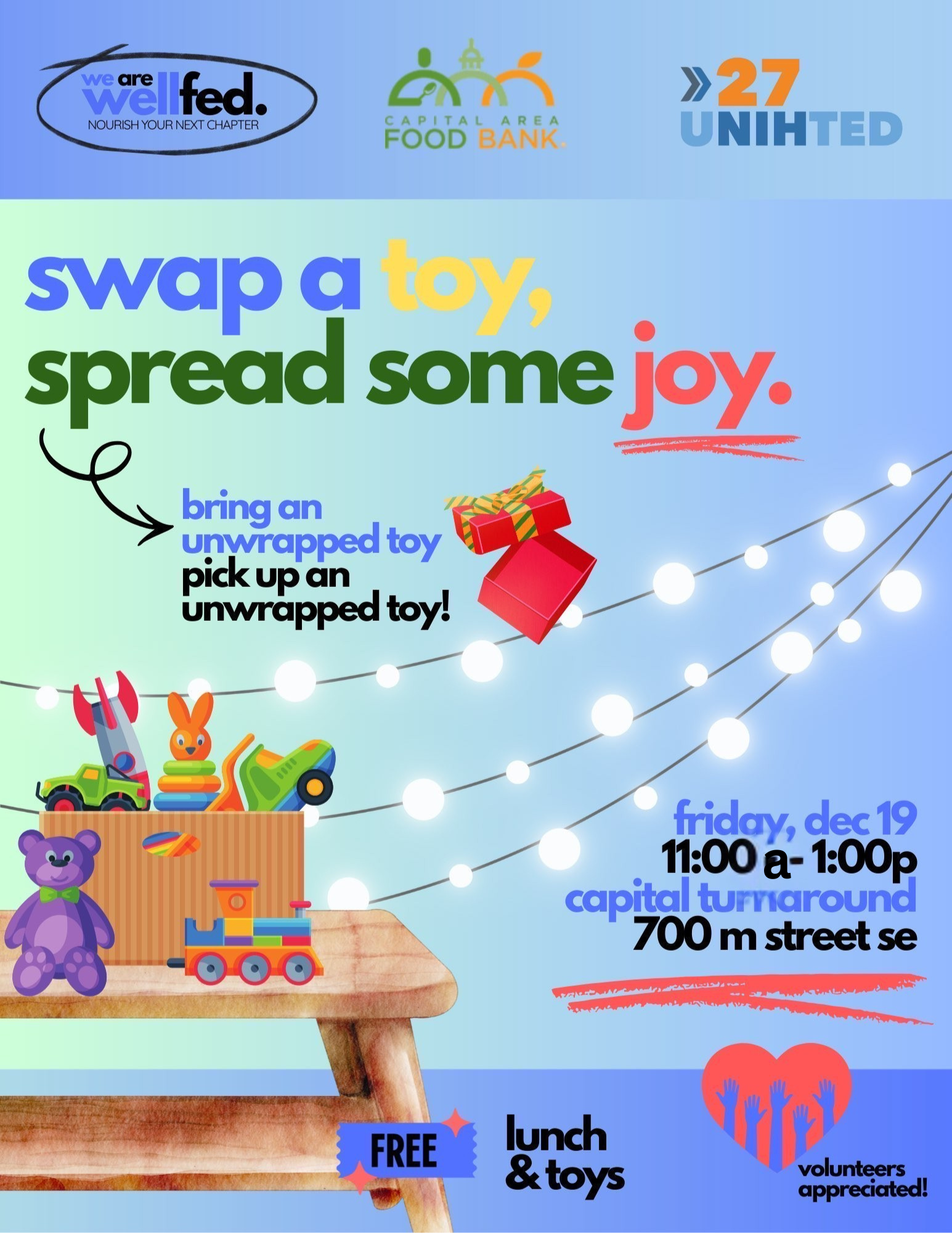 Fired Federal Workers Host Free Toy Exchange and Lunch