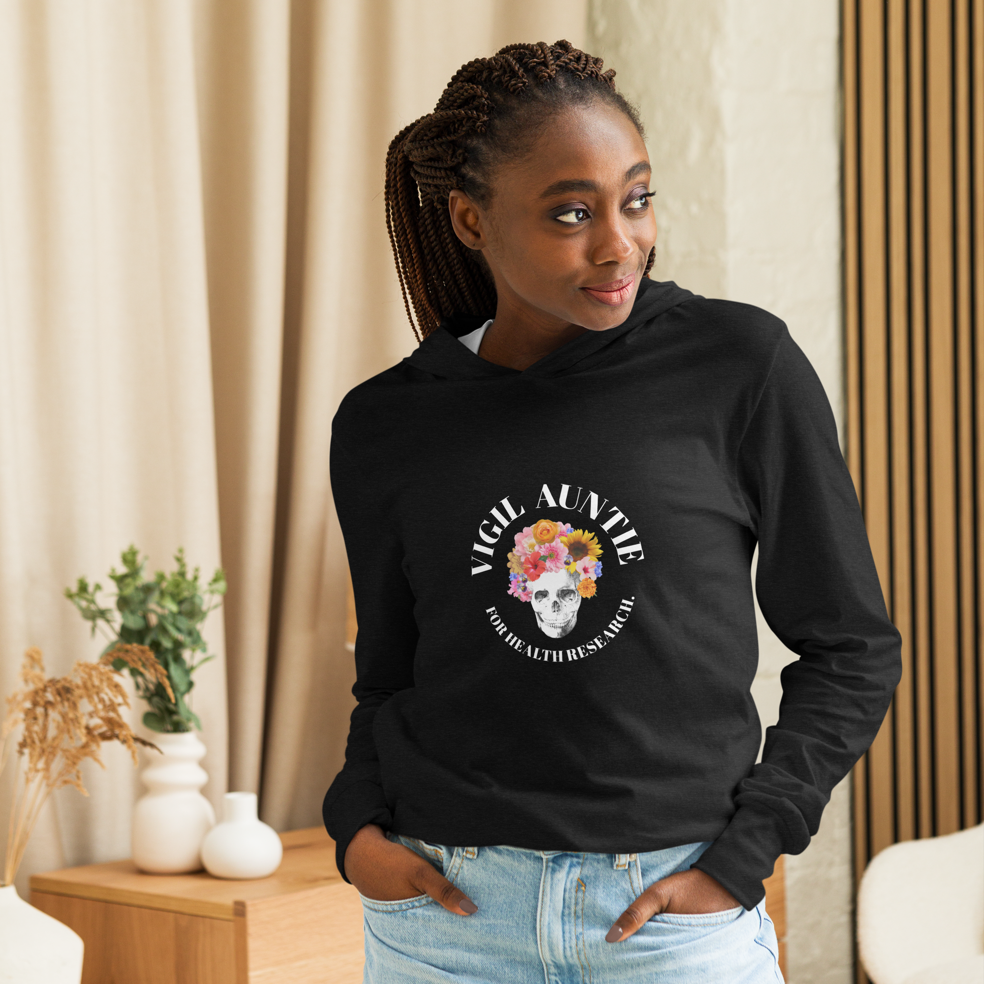 Vigil Auntie Hooded long-sleeve tee