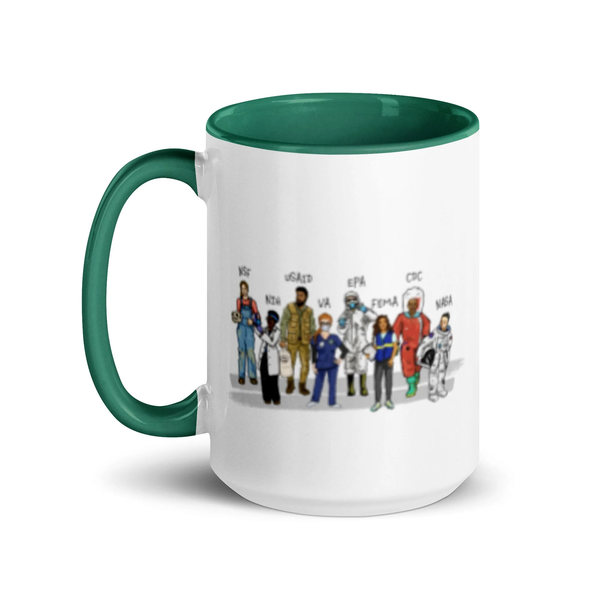 Courage is Contagious Mug with Color Inside (15 oz)
