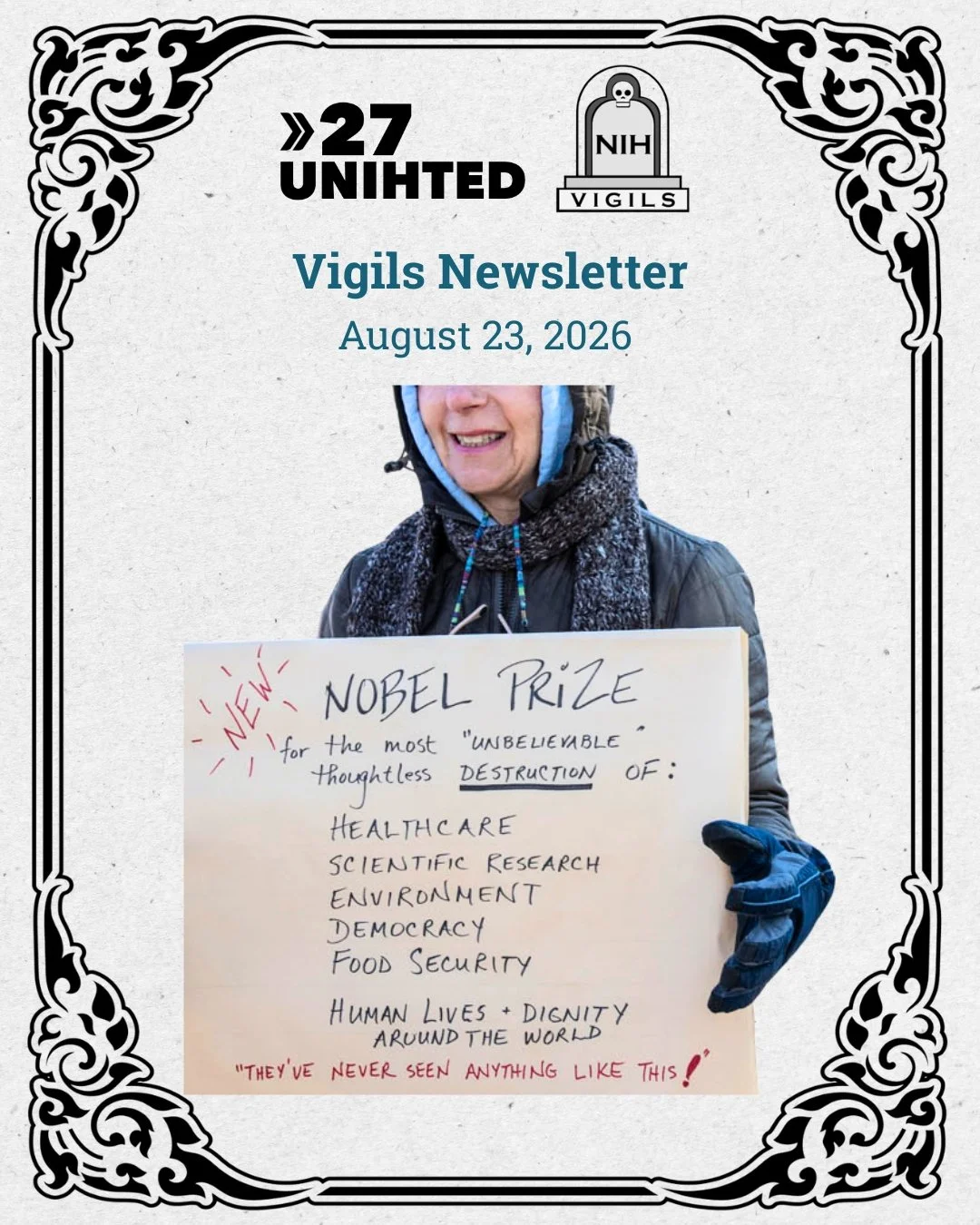 27 UNIHTED / NIH Vigils Newsletter 8/23/26