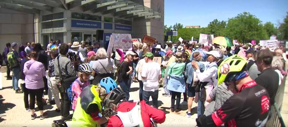 The crowd at the rally/vigil