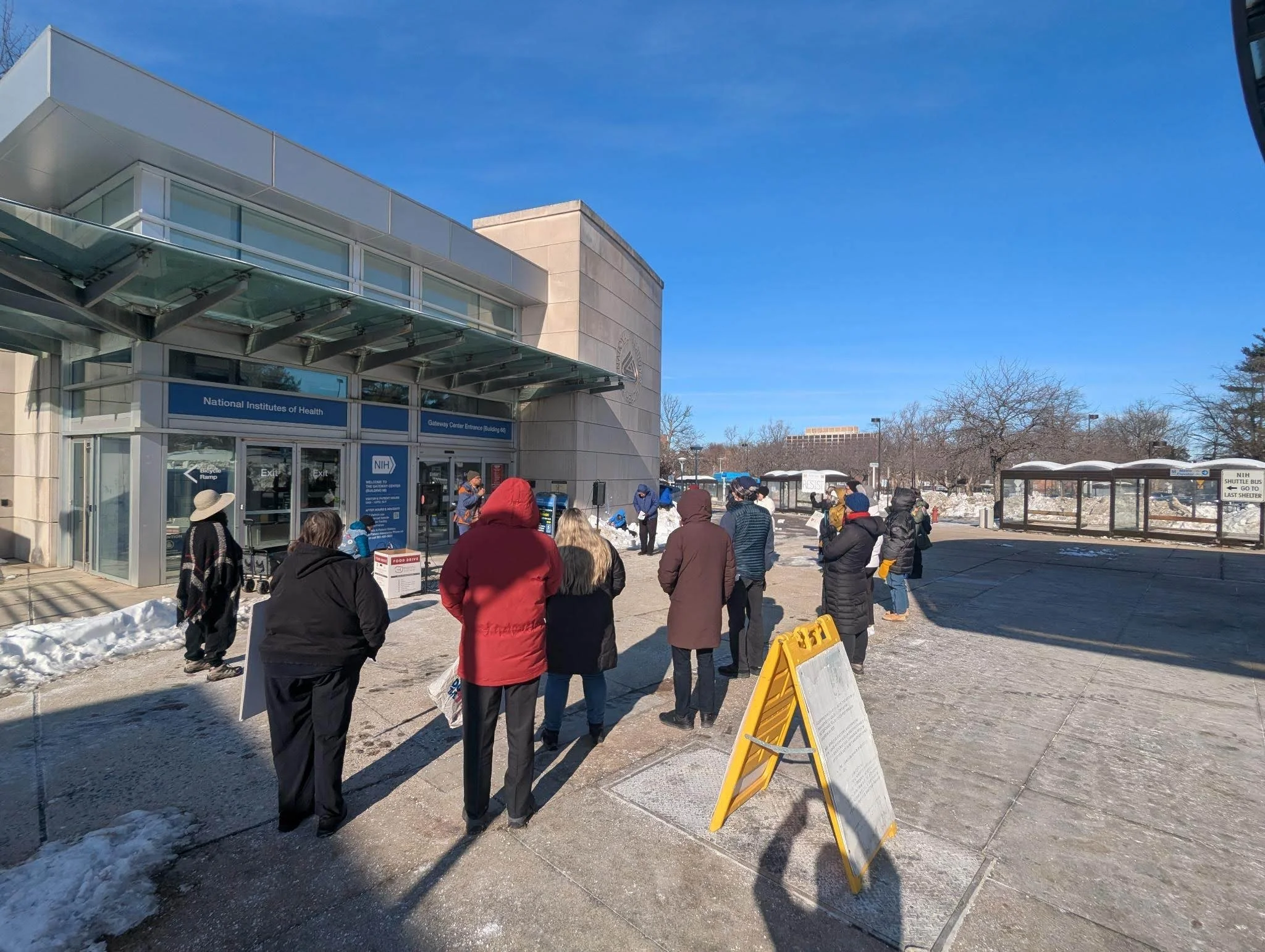The crowd at an NIH vigil