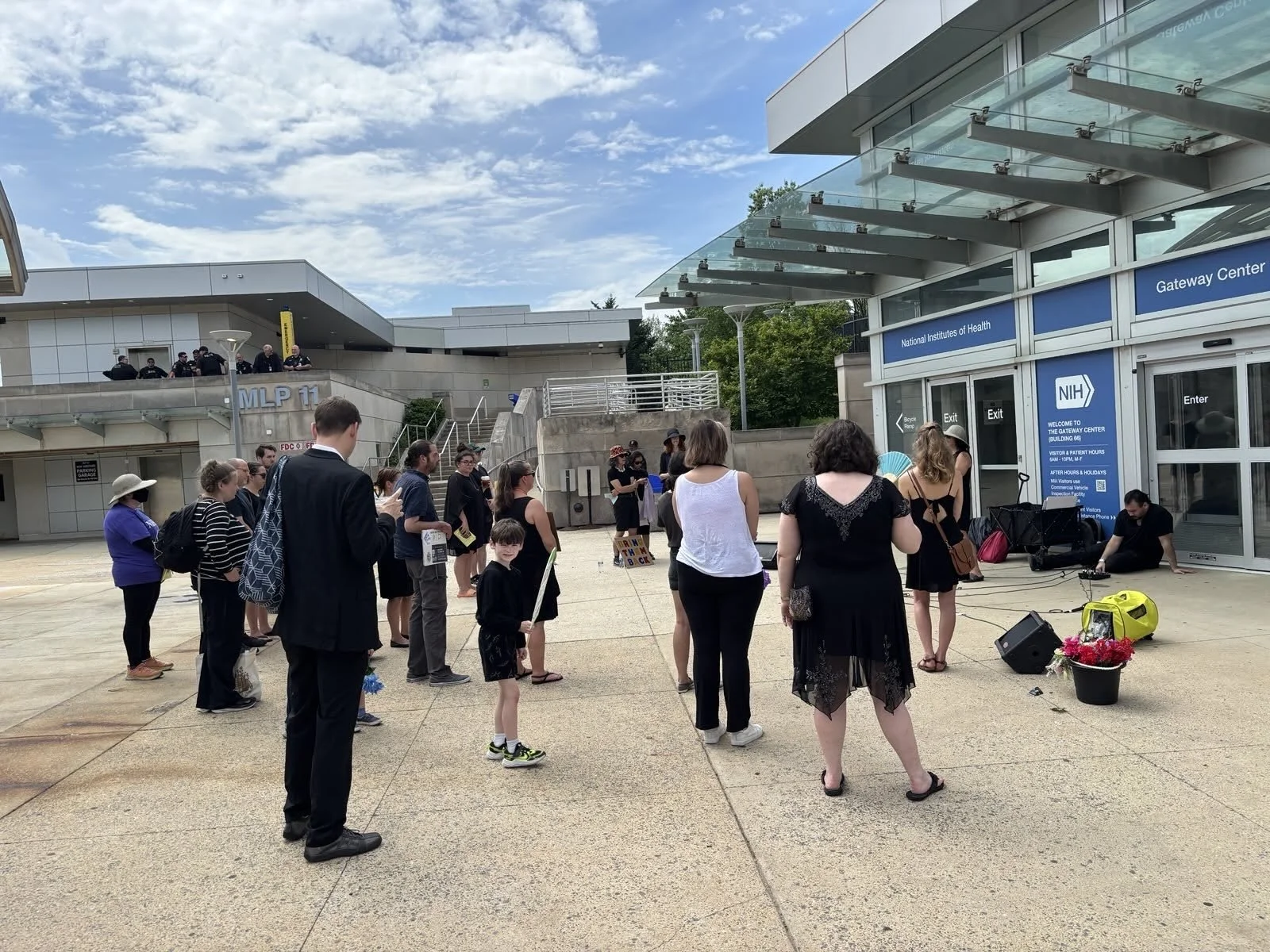 The crowd at the first NIH Vigil