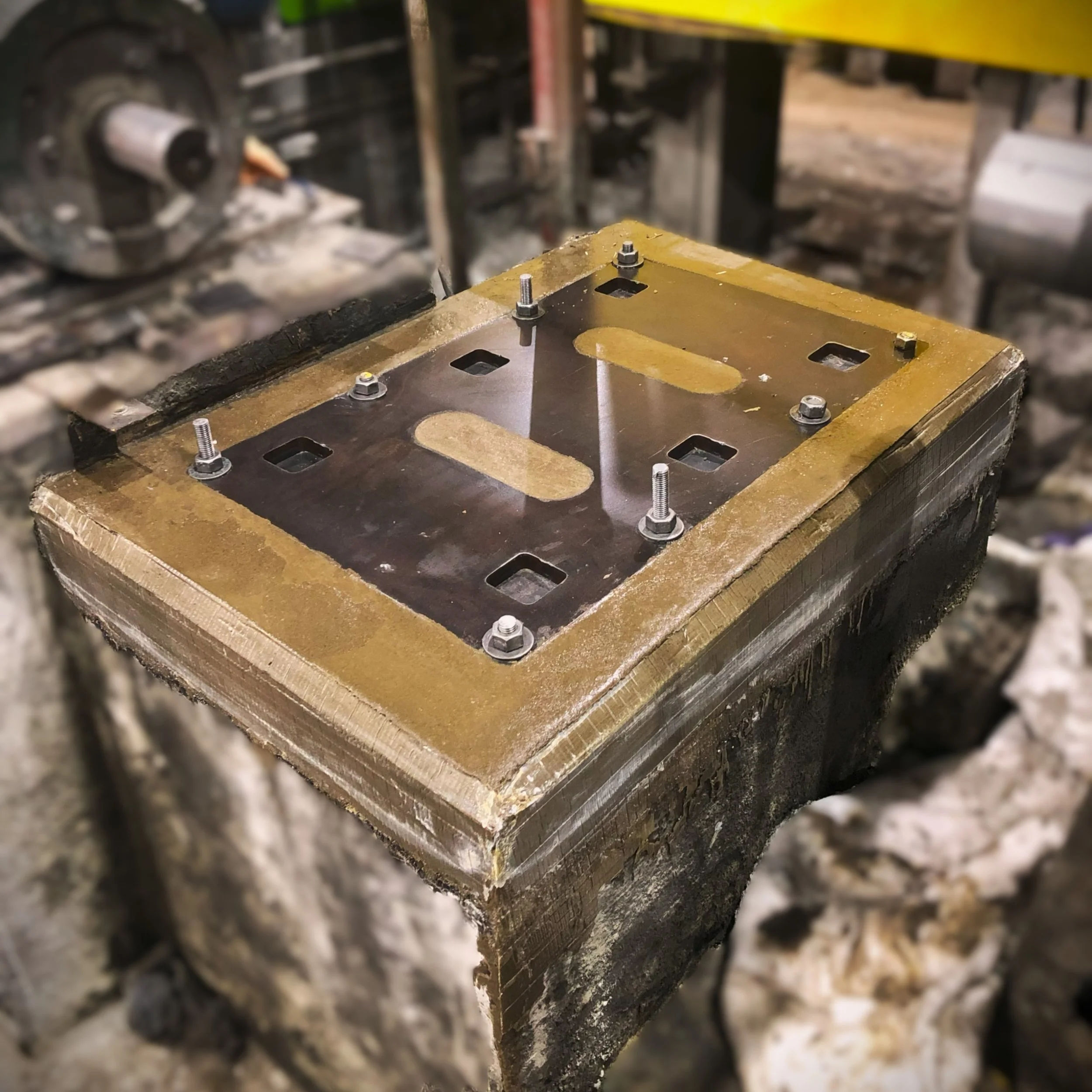 Illustration of a precision grinding machine with a grinding wheel and a tool, accompanied by the text 'Precision Grinding'.