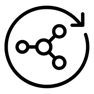 Molecule network icon showing liposomal bioavailability exceeds IV delivery