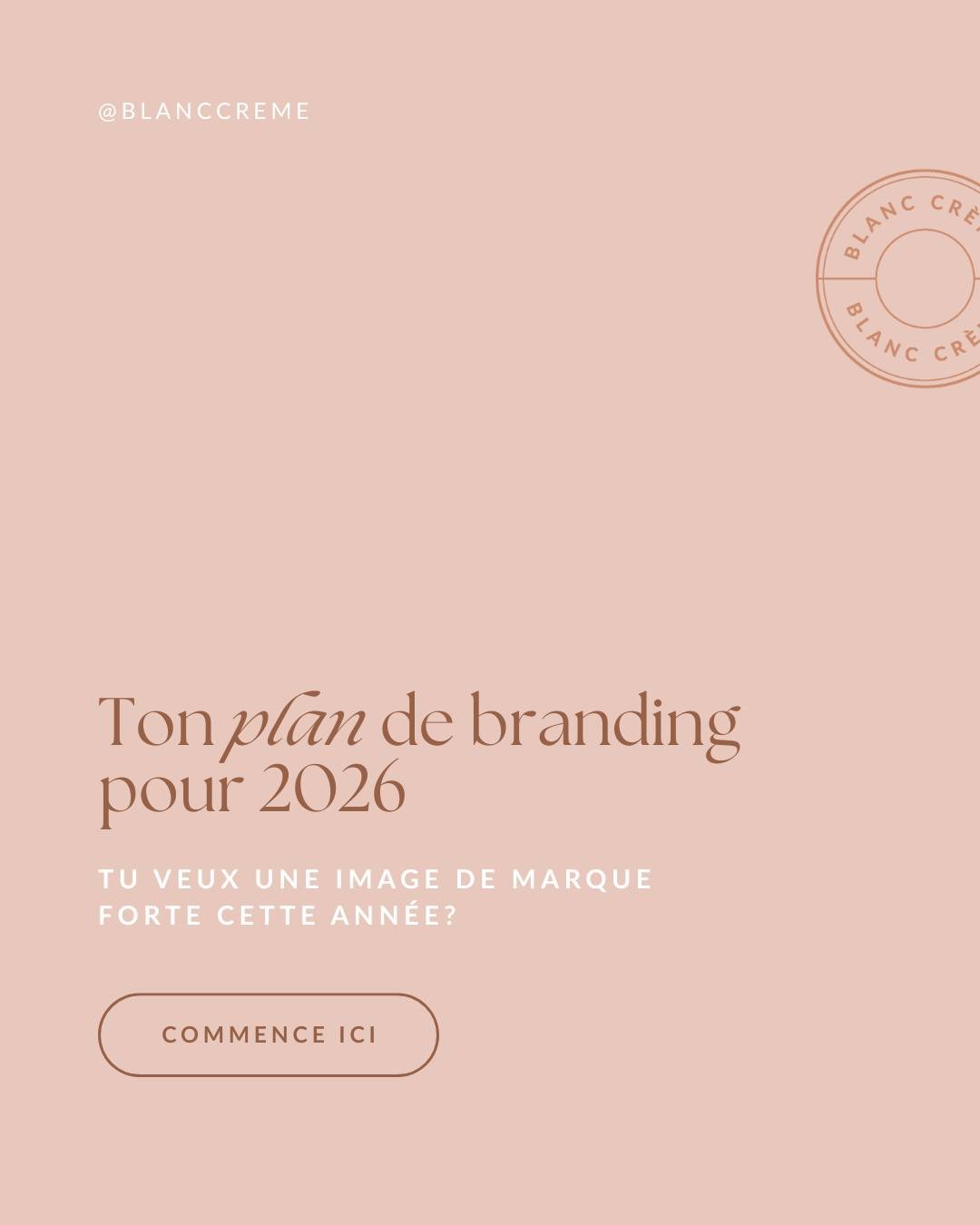 Tu veux b&acirc;tir ton image de marque cette ann&eacute;e?

👉 Commence par lire ce carrousel qui t&rsquo;explique ton plan de base pour un branding qui vend (sans bullshit).

Parce que ton service est pro.
Et ton image doit l&rsquo;&ecirc;tre aussi