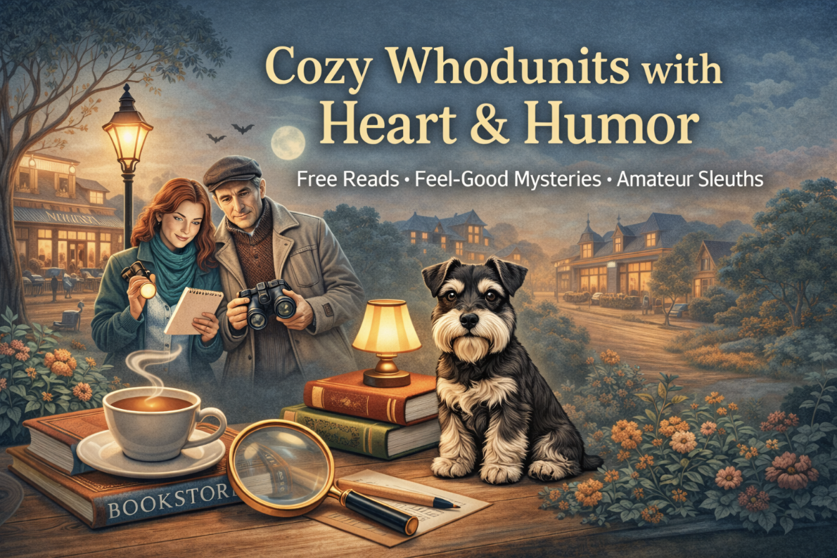 Cozy Whodunits with Heart and Humor Banner