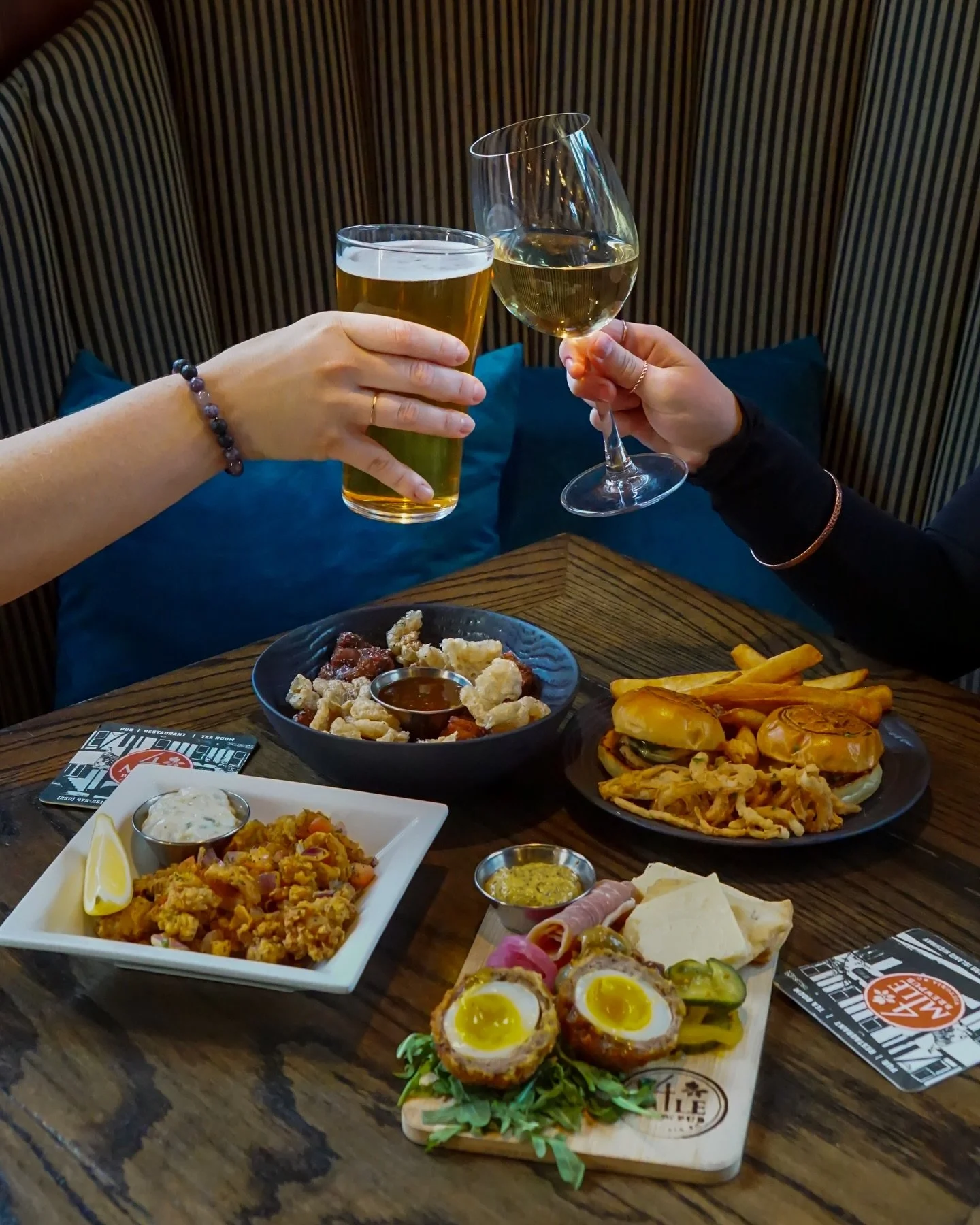 Join us for Happy Hour!

3-5pm &amp; 8:30pm-close every day.
Serving up cold pints and all your favourite bite sized snacks.

See you then!
