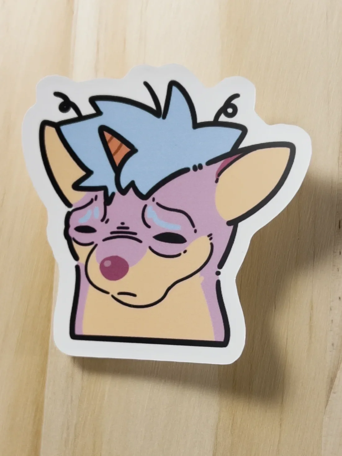 2.5" Tired Sticker Cashmere