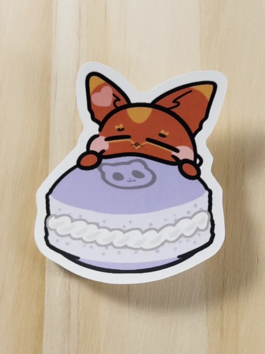 2" Cream Puff Sticker
